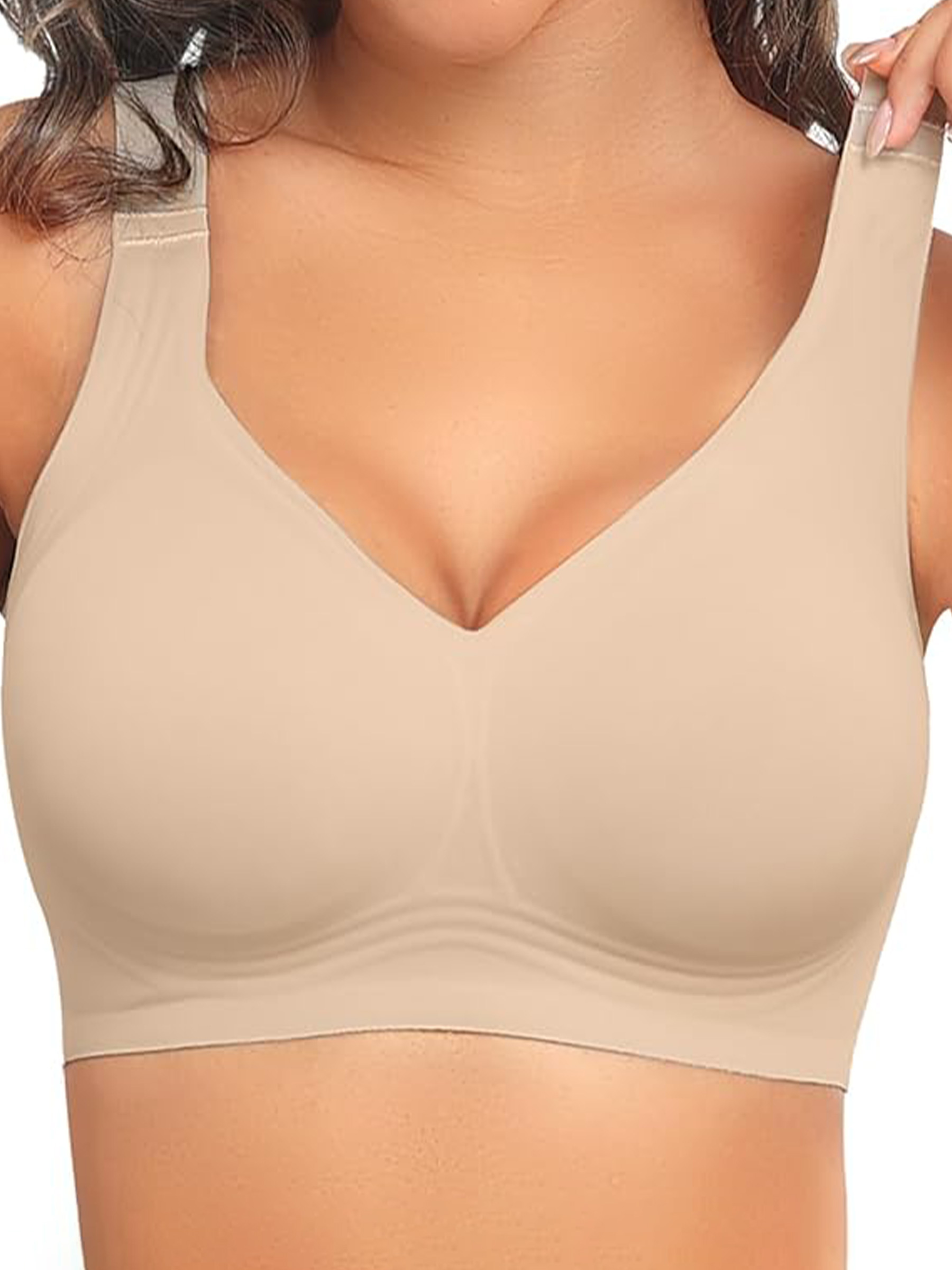 Wireless Unlined Seamless Comfort Bralette T-Shirt Bra