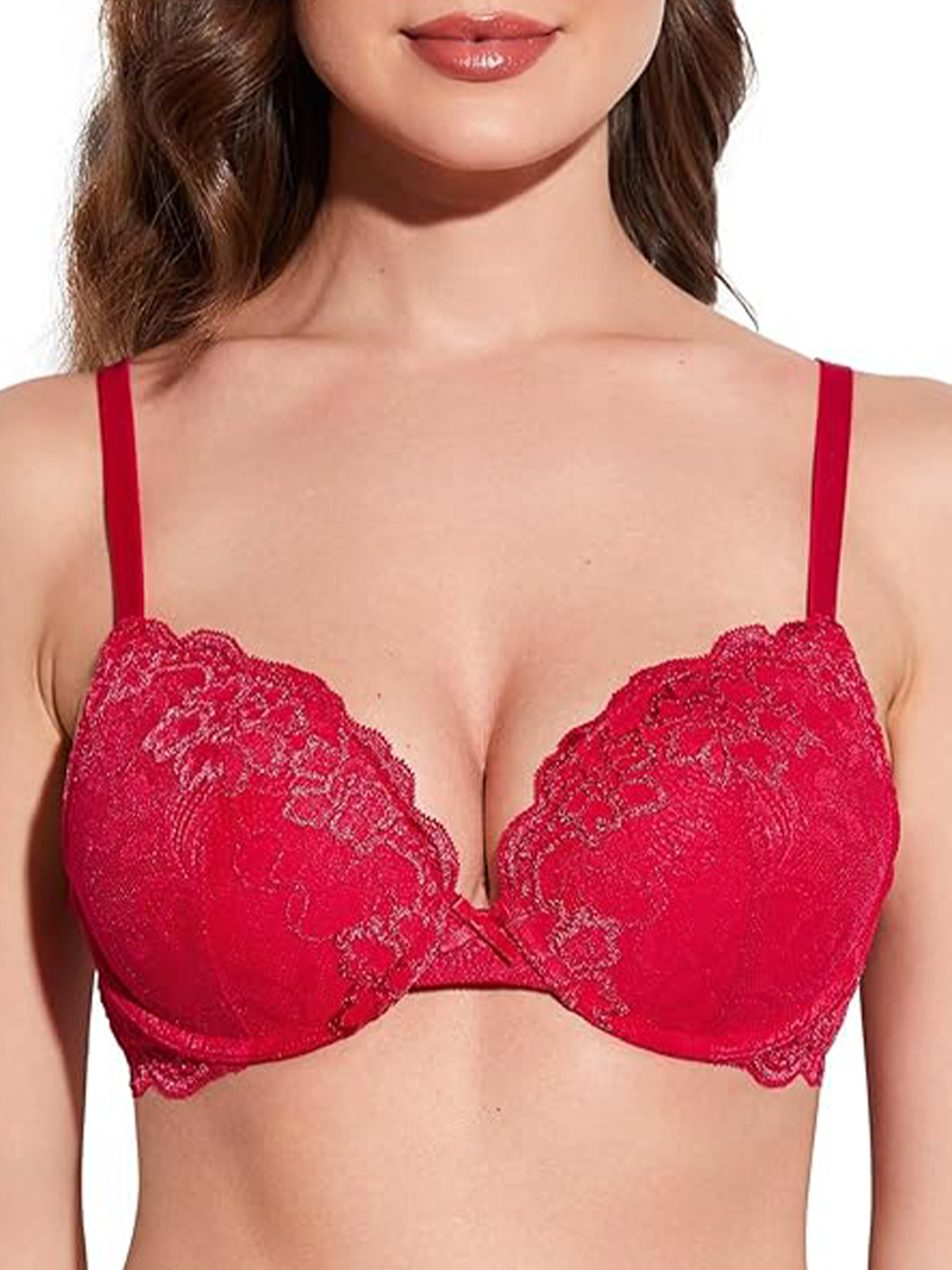 Lace Underwire Push Up Bra