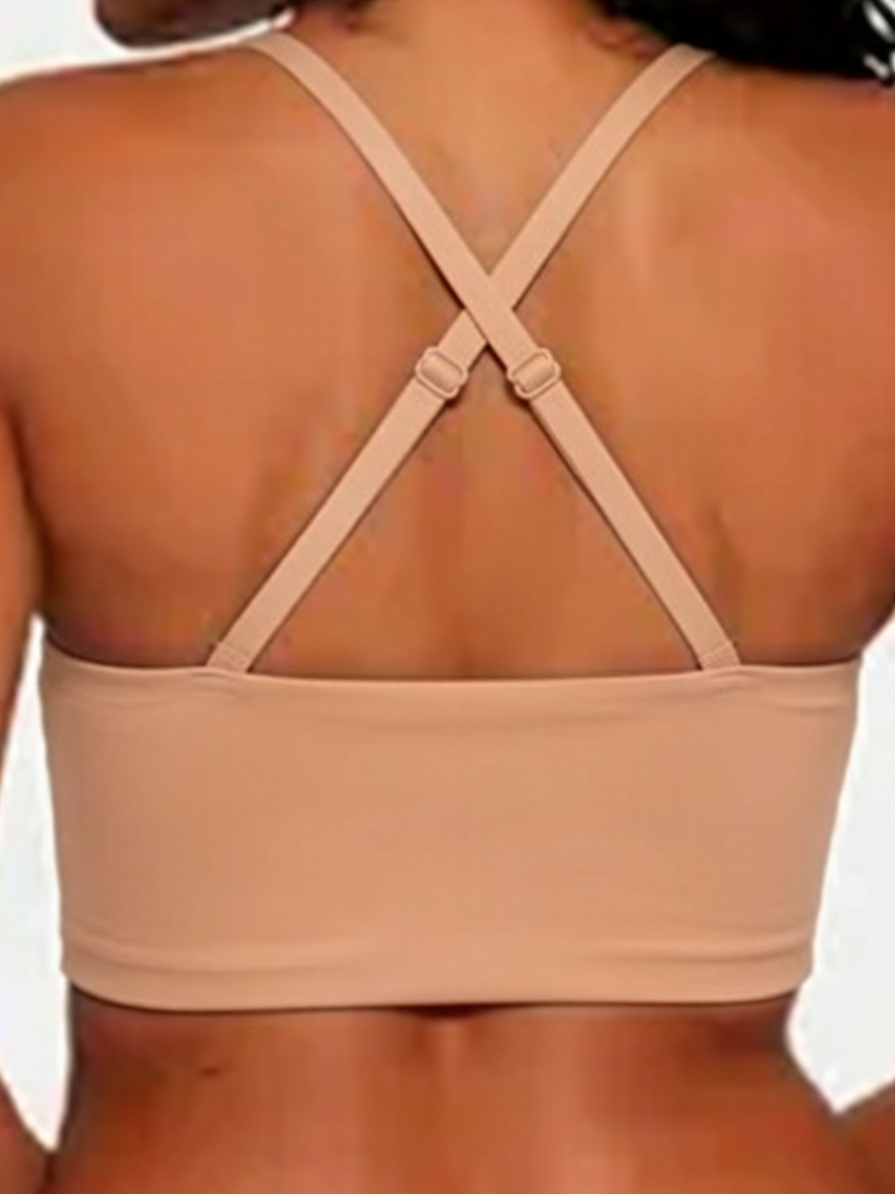 Stay Put Wireless Seamless Strapless Bandeau Bra with Convertible Straps