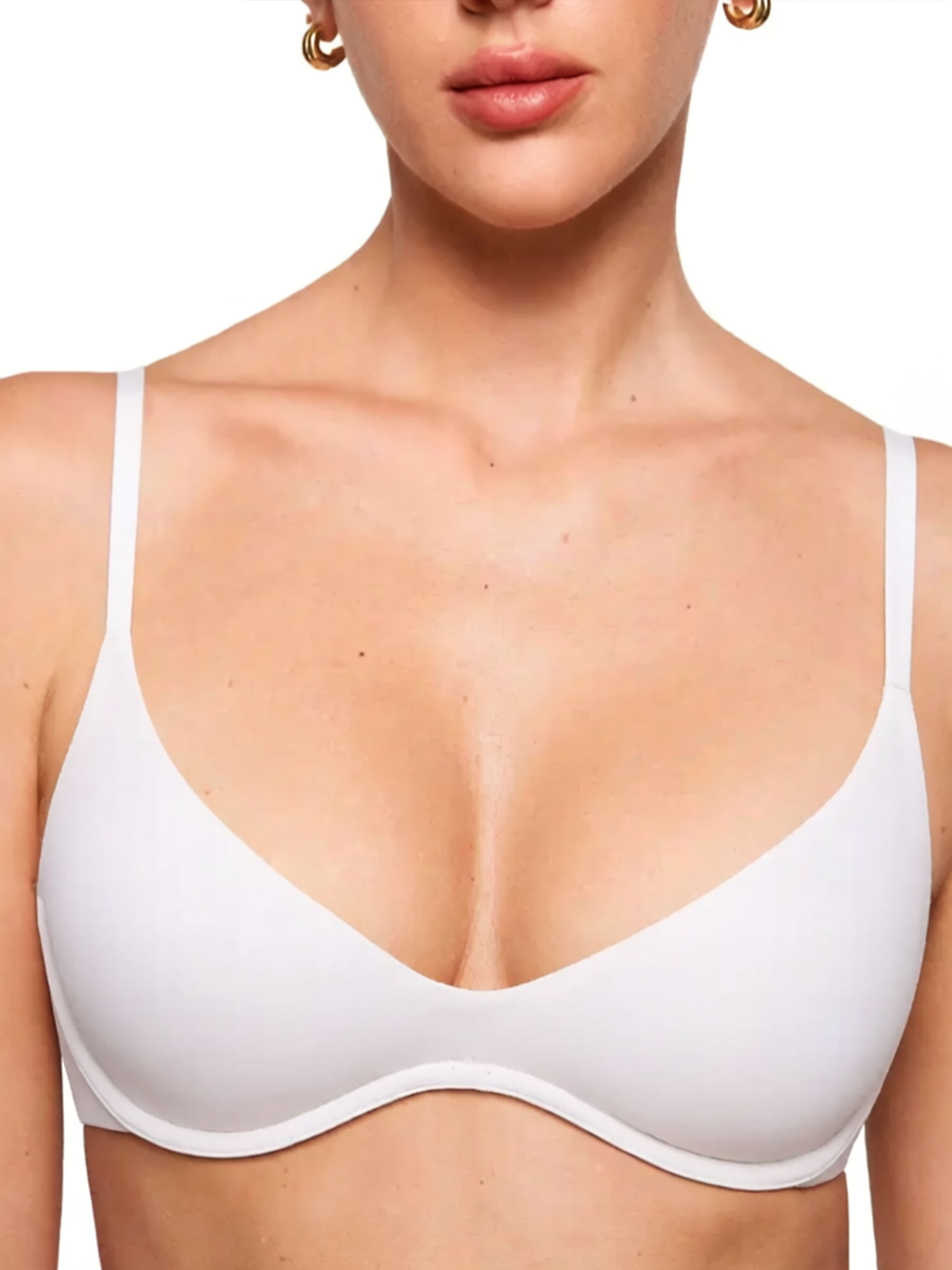 Inbarely Plus Plunge Unlined Underwire Demi Balconette Bra