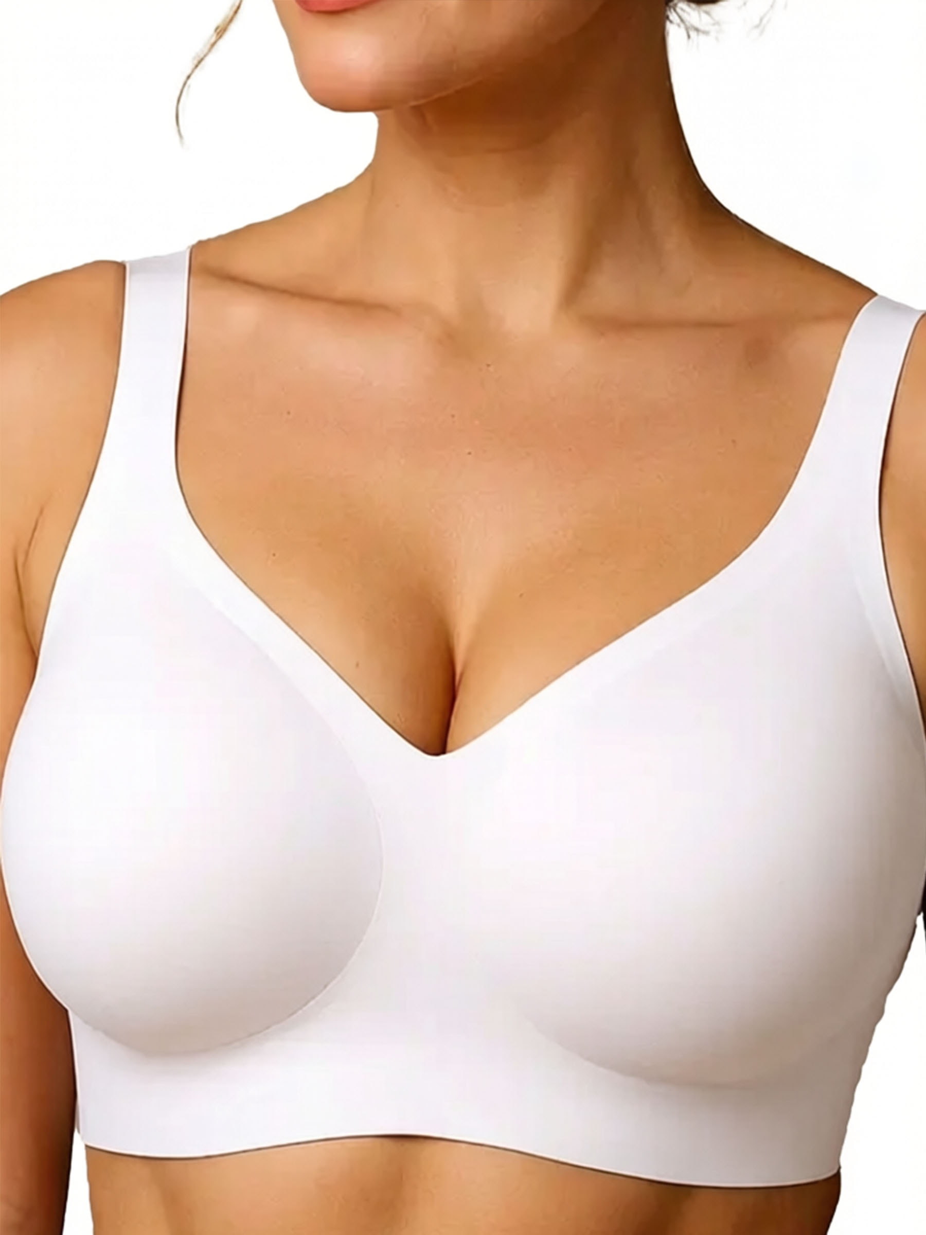 Seamless Wireless Full Coverage Push Up T-Shirt Bra