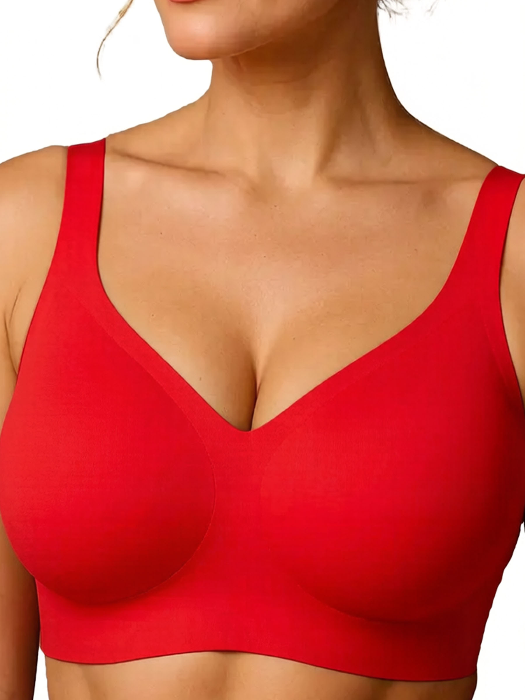 Seamless Wireless Full Coverage Push Up T-Shirt Bra