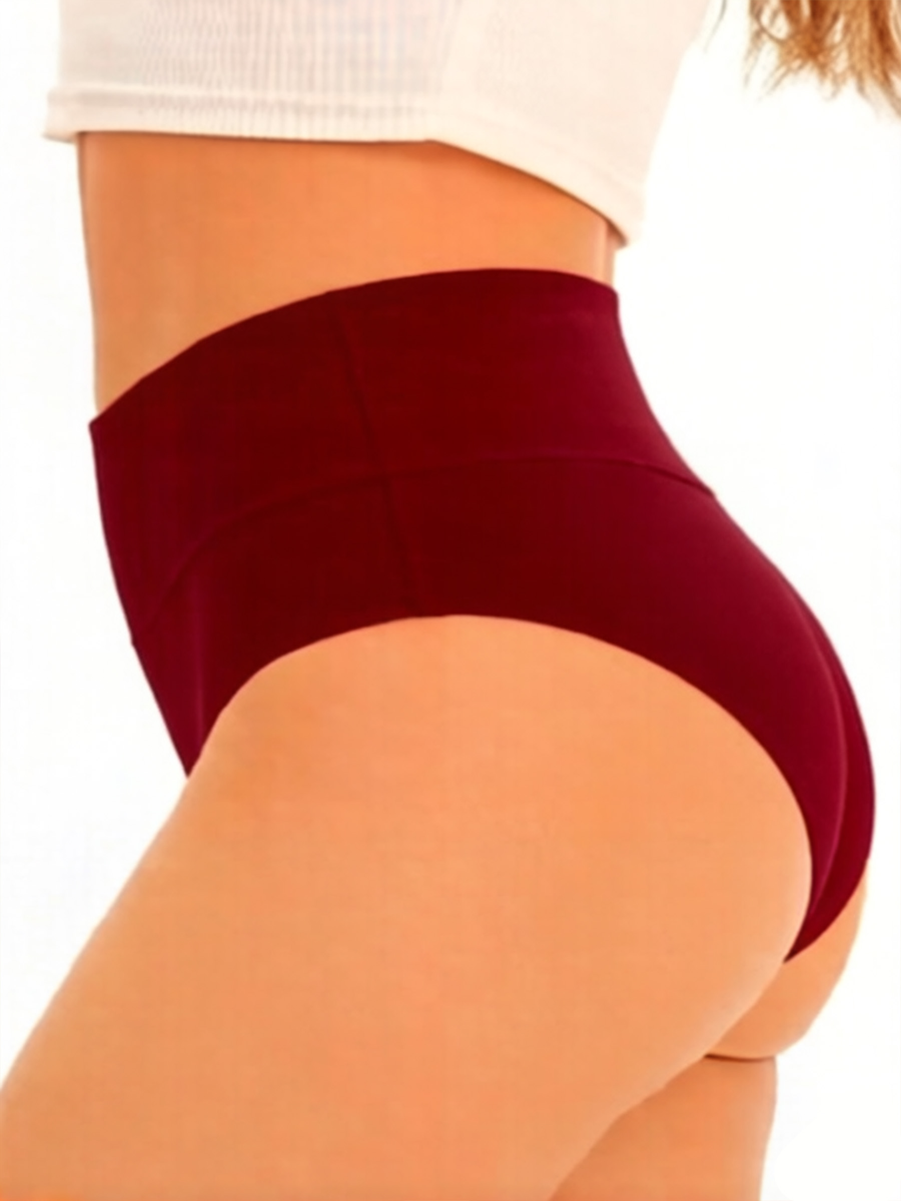 High Waisted Cotton Briefs - Full Coverage Breathable Underwear