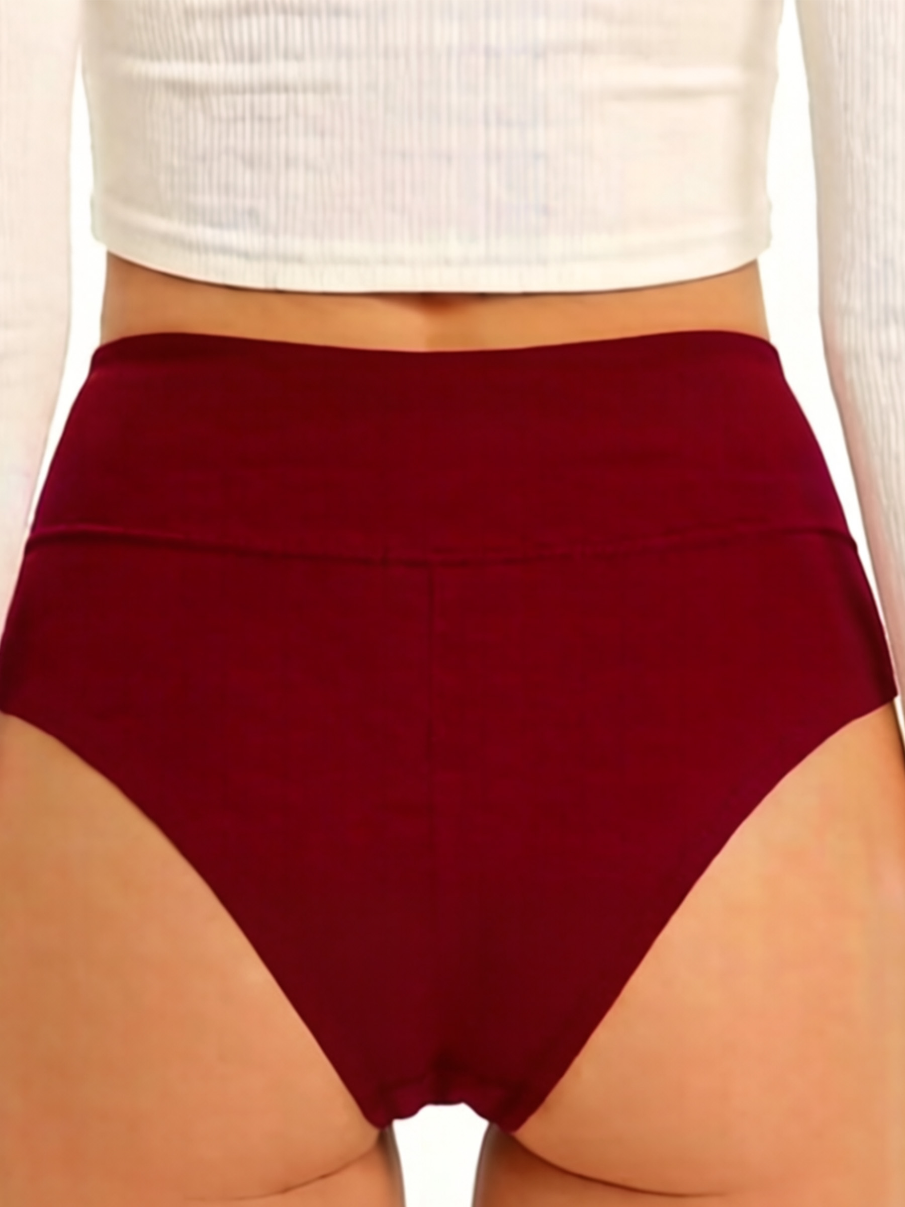 High Waisted Cotton Briefs - Full Coverage Breathable Underwear