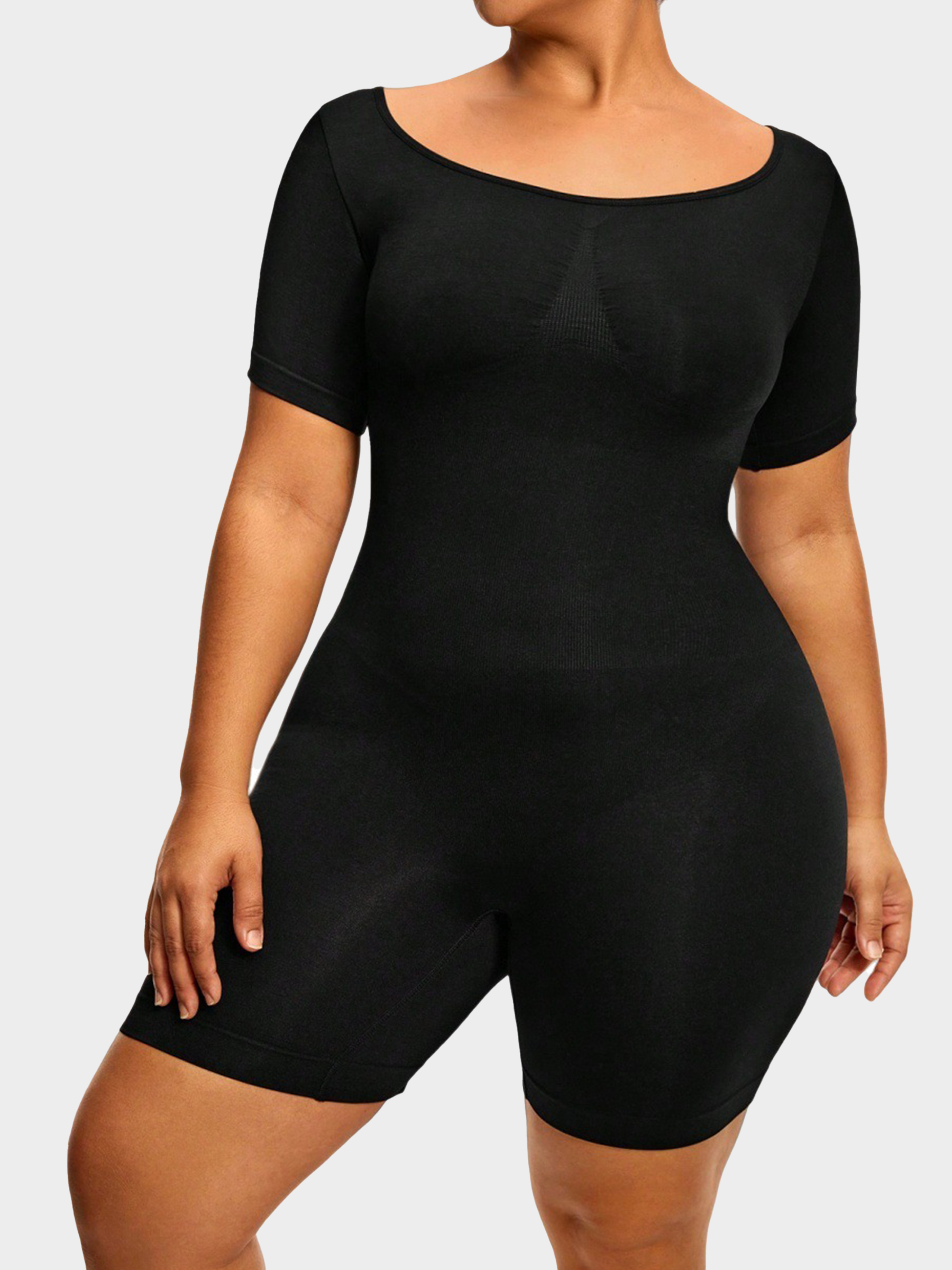 Seamless Short-Sleeve Full-Body Shaping Bodysuit