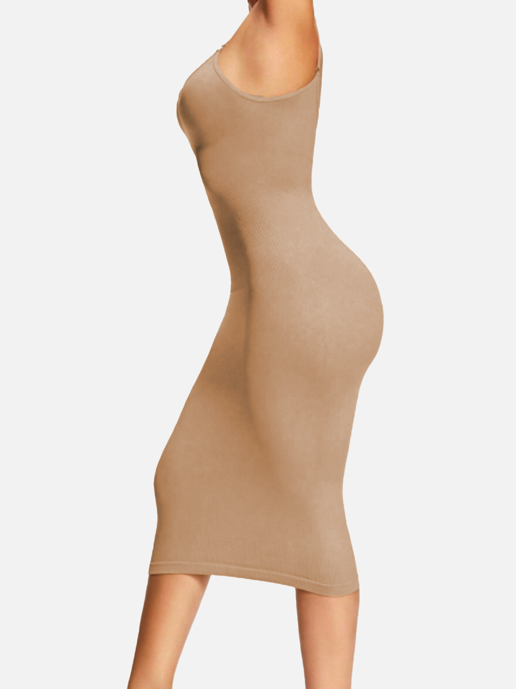 The Sleek Spaghetti Strap Shaping Midi Dress