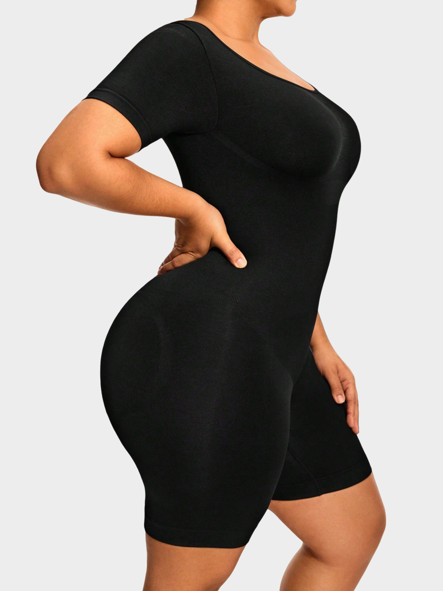 Seamless Short-Sleeve Full-Body Shaping Bodysuit