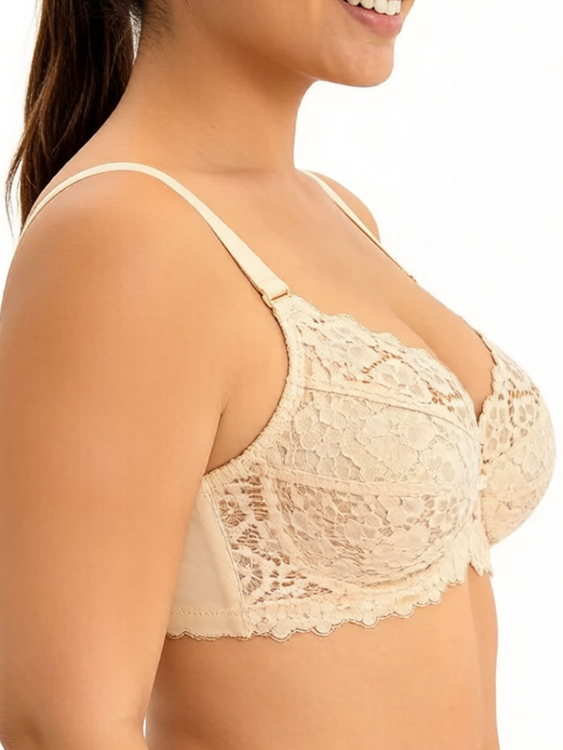 Floral Lace Unlined Full Coverage Bra
