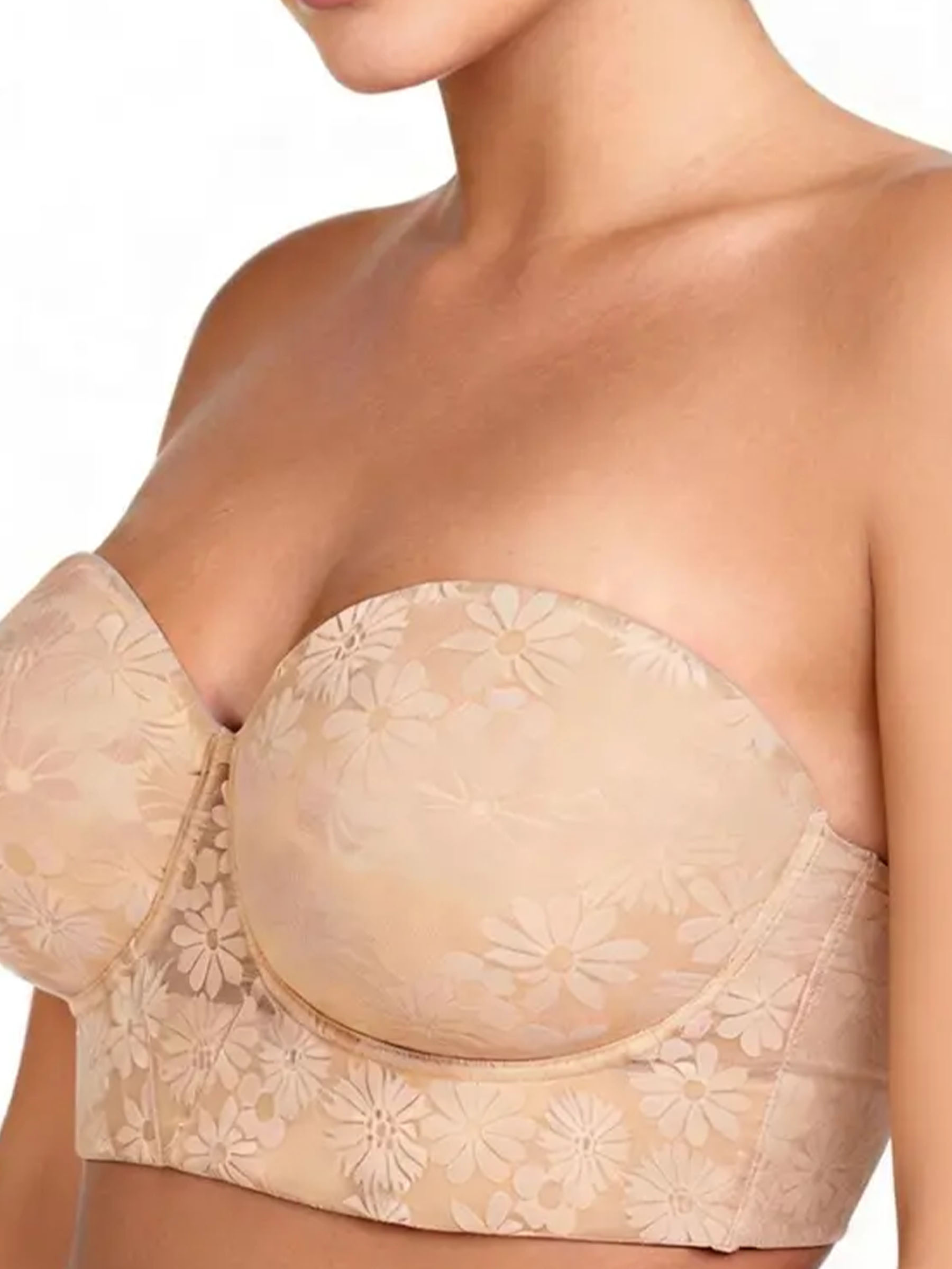 Strapless Longline Push Up Corset Bra