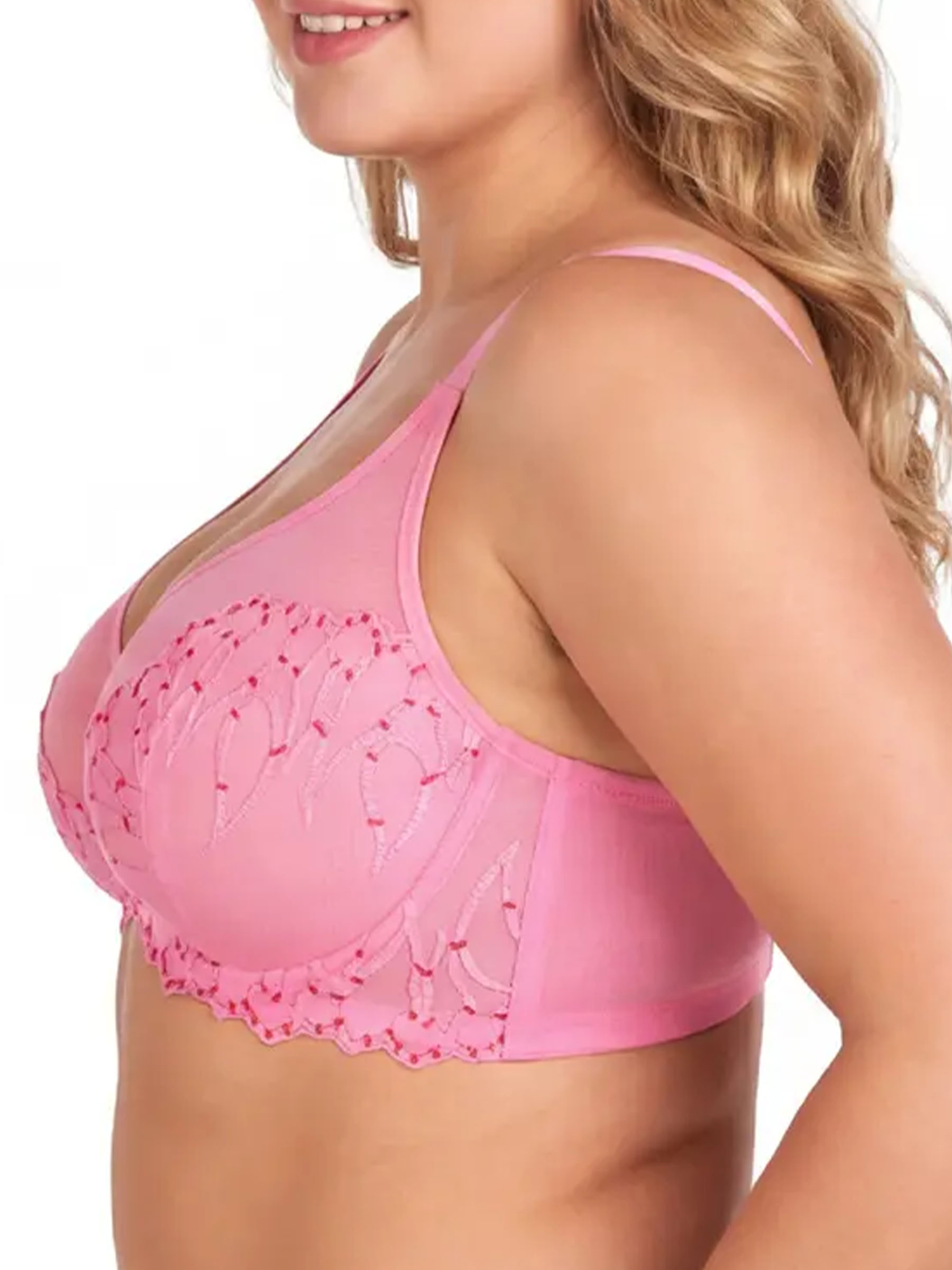 Embroidered Lace Unlined Full Coverage Bra