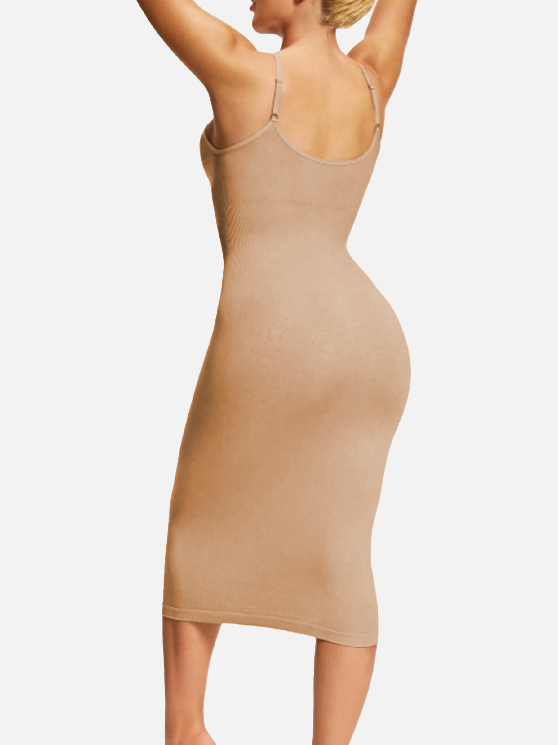 The Sleek Spaghetti Strap Shaping Midi Dress