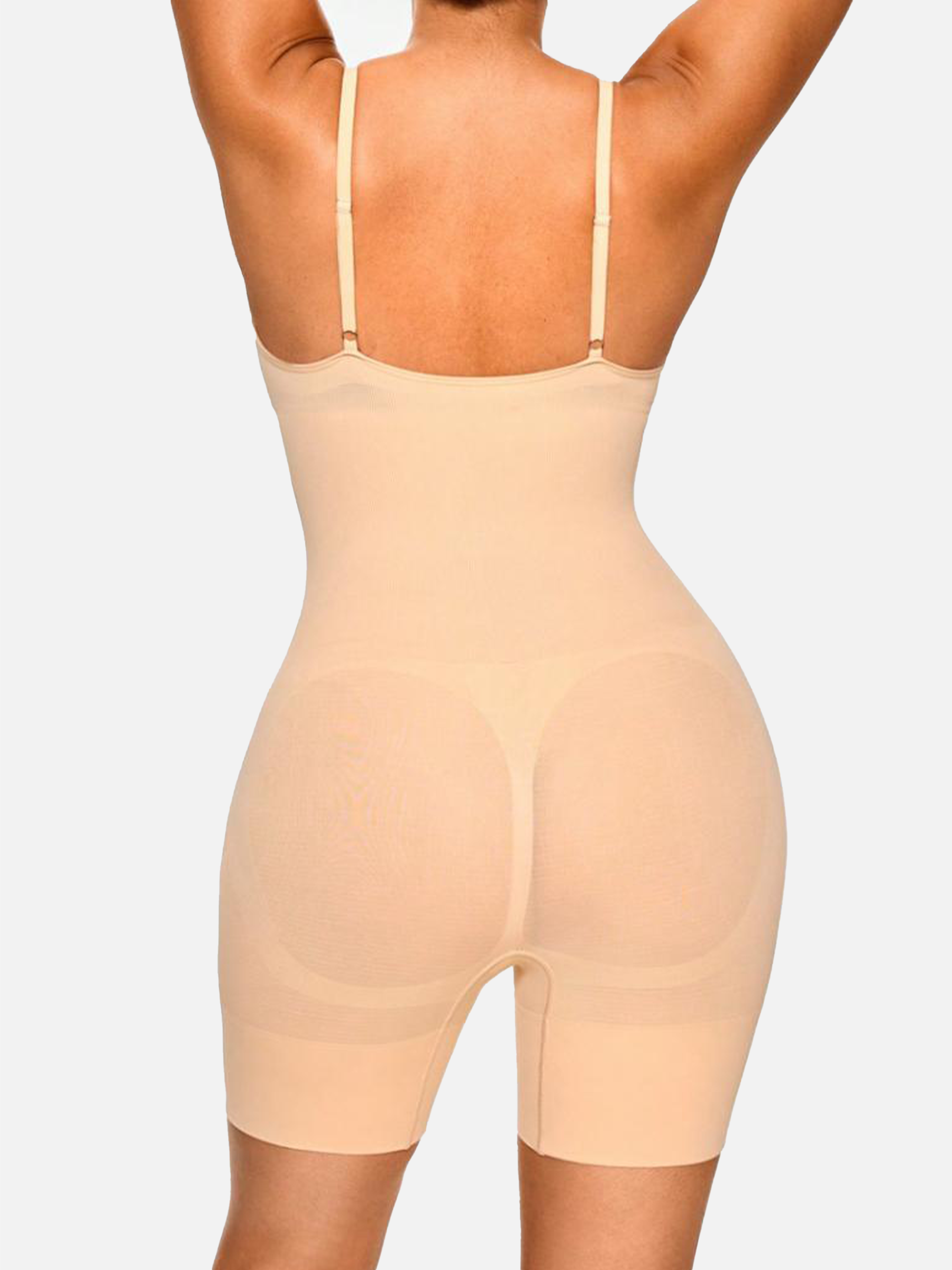 The Open Bust Mid-Thigh Shaping Bodysuit