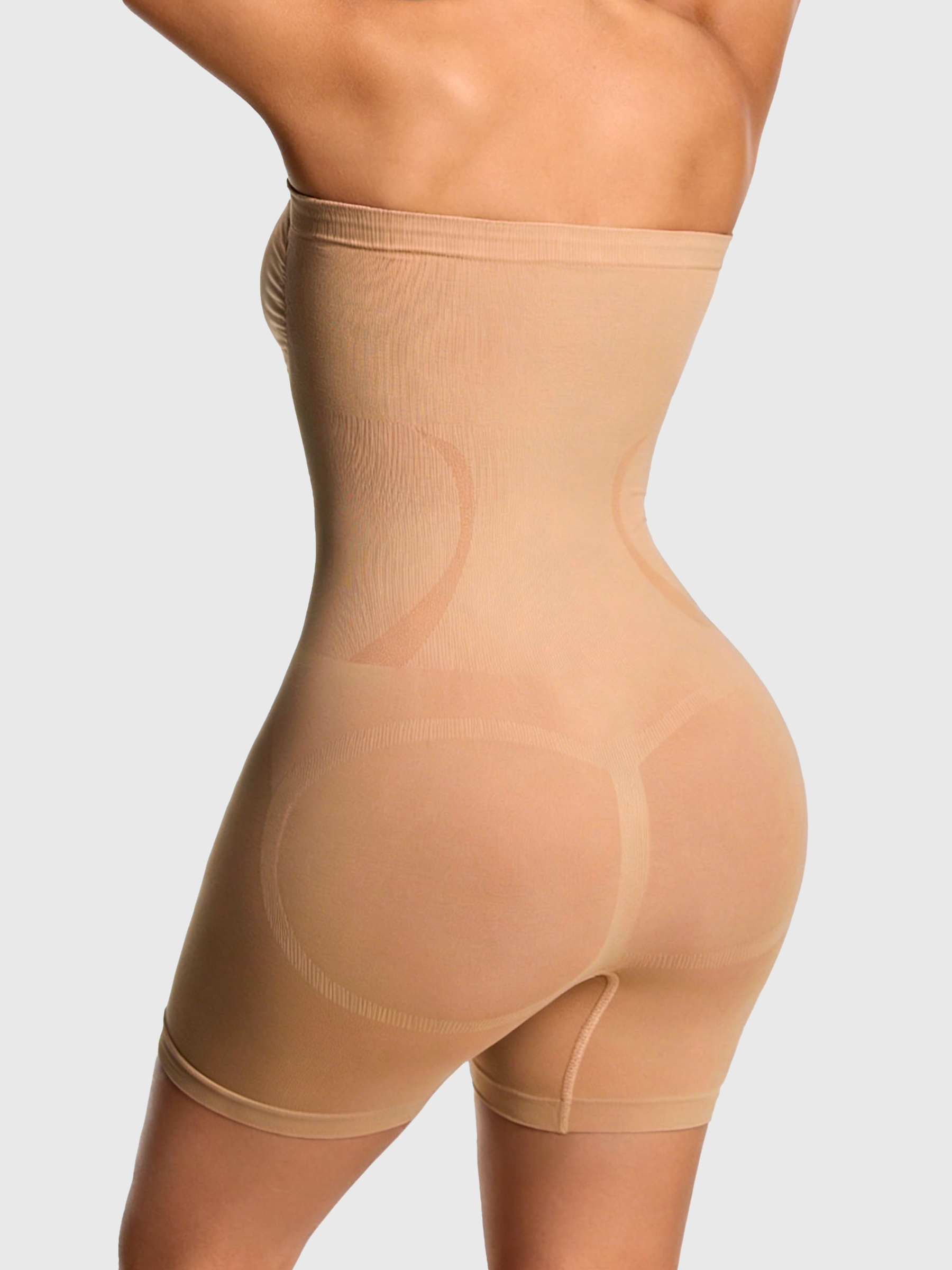 The Strapless Mid-Thigh Shaping Bodysuit