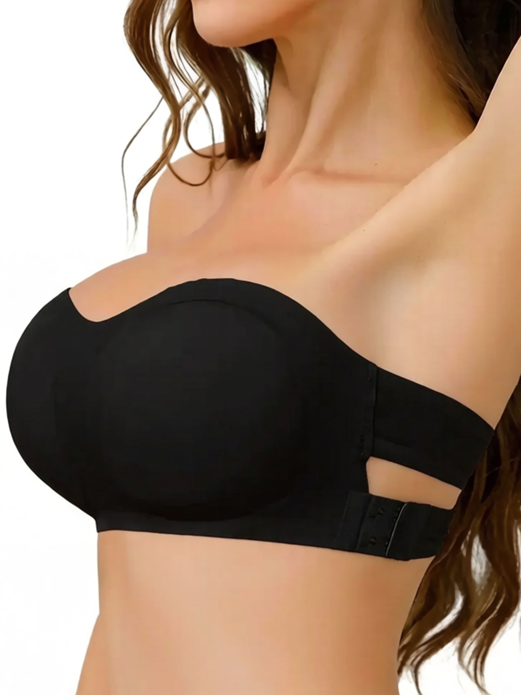 Wireless Strapless Push Up Bra with Side Buckle