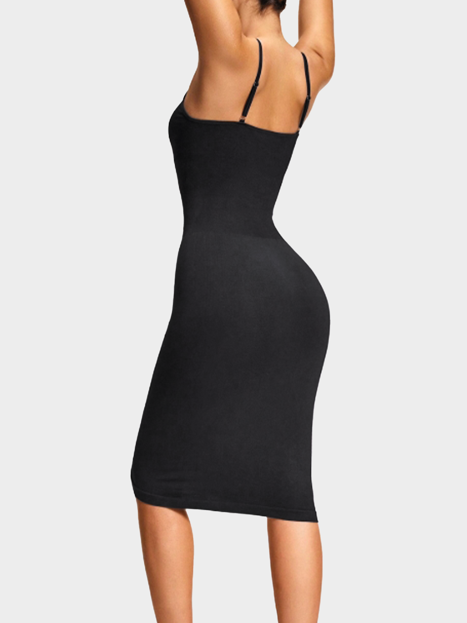 Seamless Adjustable Strap Firm Shaping Midi Slip