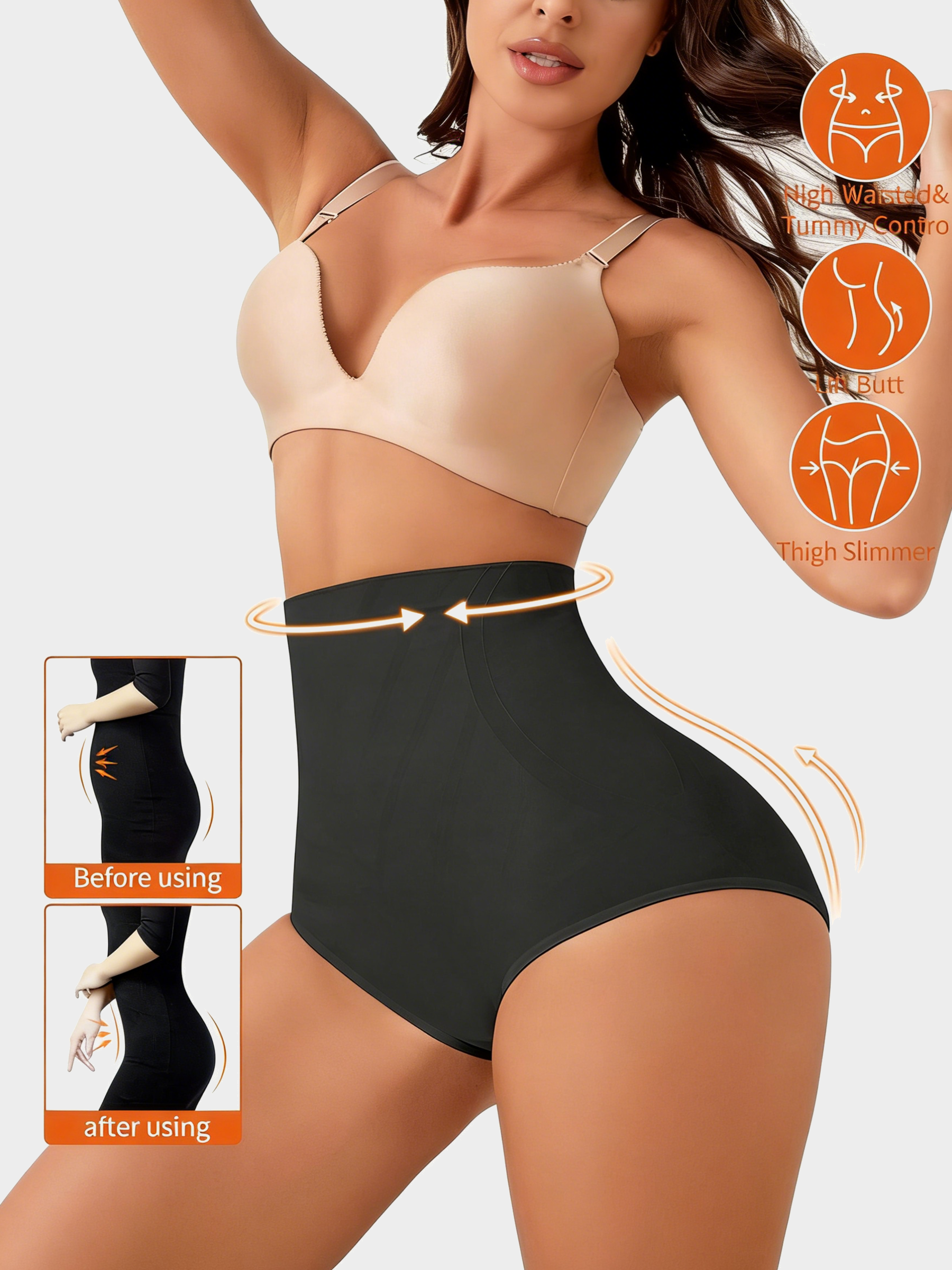 High-Waist 3-in-1 Tummy Control Mid-Thigh Shaper Panty