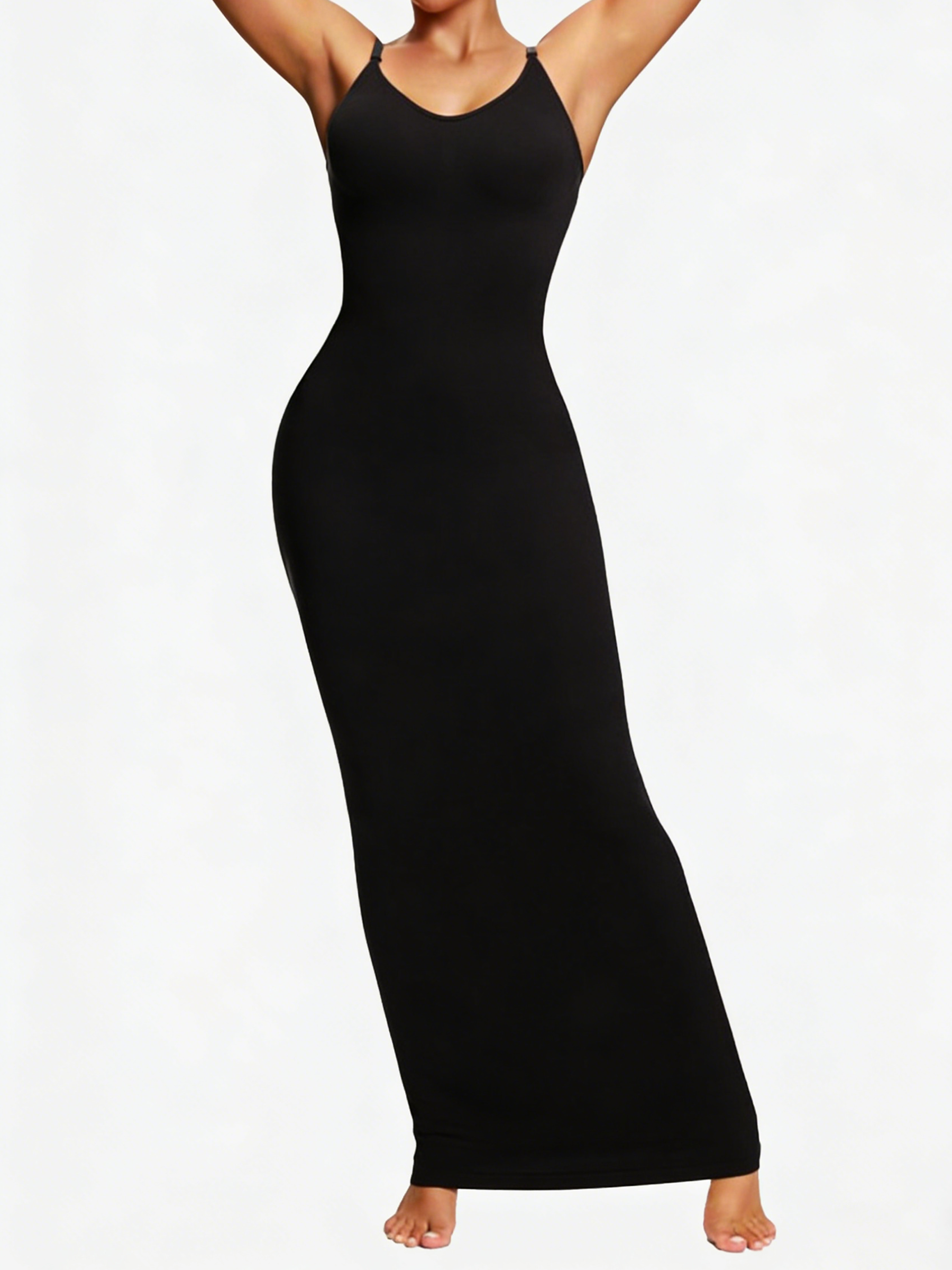 The Sleek Spaghetti Strap Shaping Midi Dress