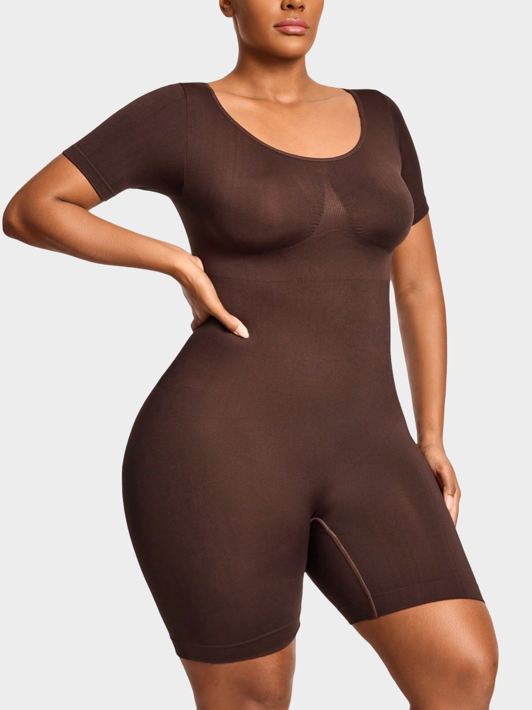 Seamless Short-Sleeve Full-Body Shaping Bodysuit