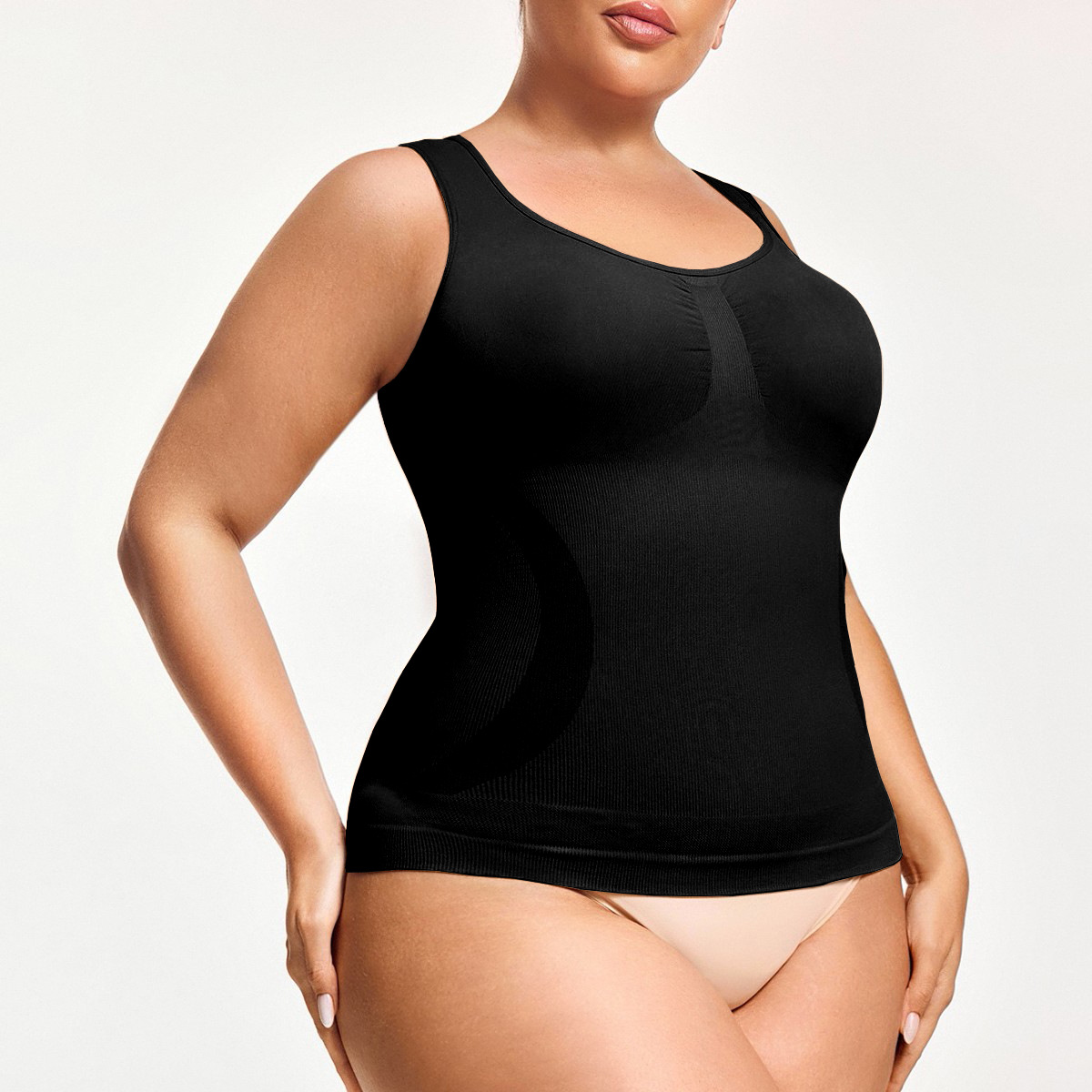 Plus Size Seamless U-Neck Shaping Tank Top