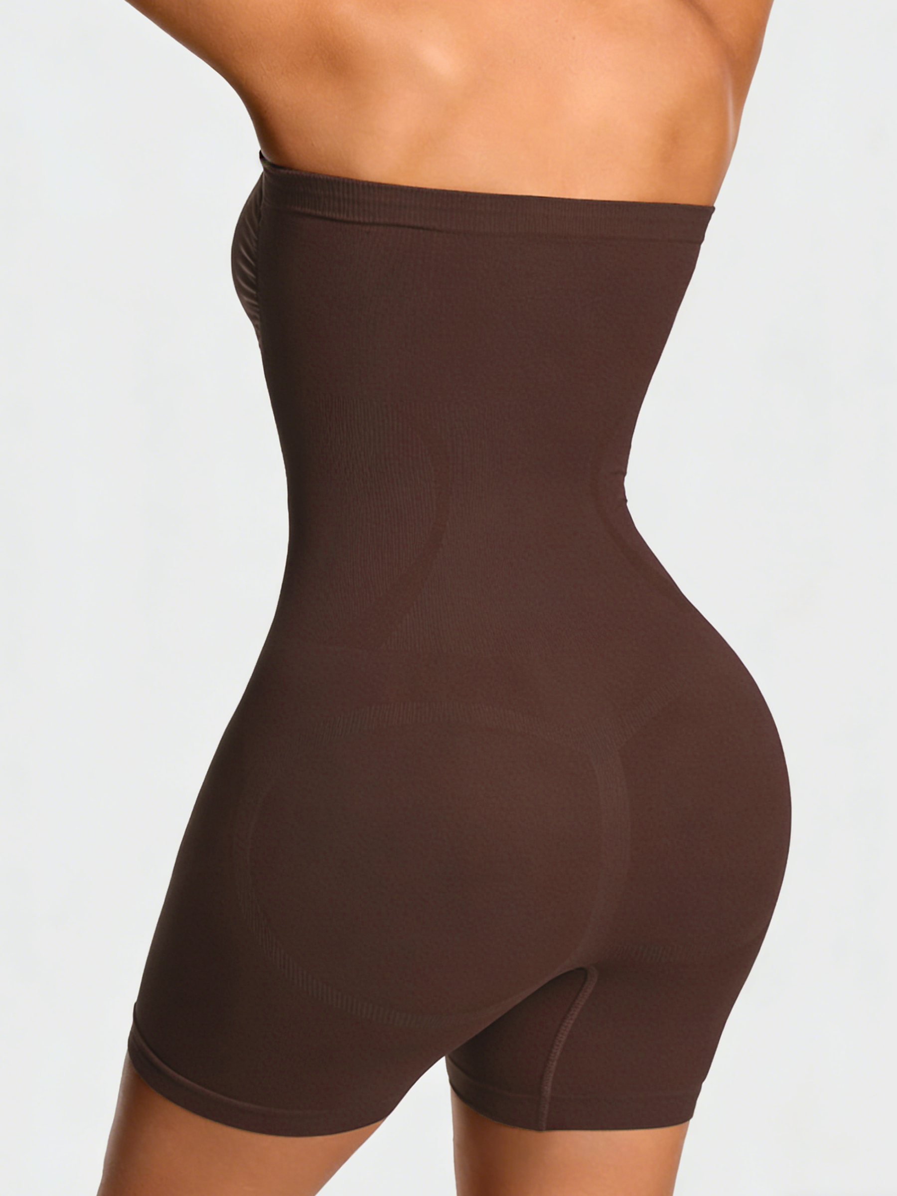 The Strapless Mid-Thigh Shaping Bodysuit