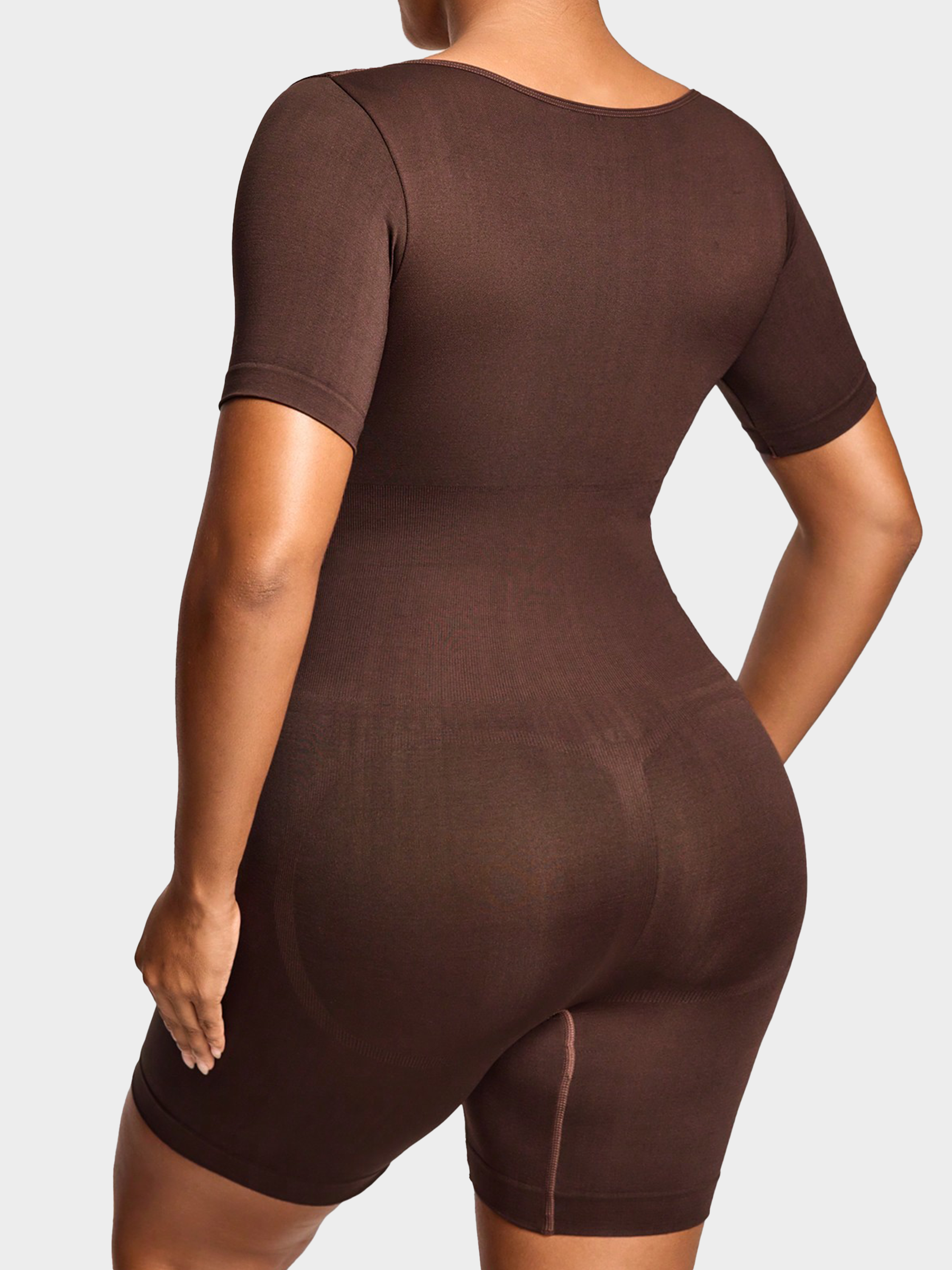 Seamless Short-Sleeve Full-Body Shaping Bodysuit
