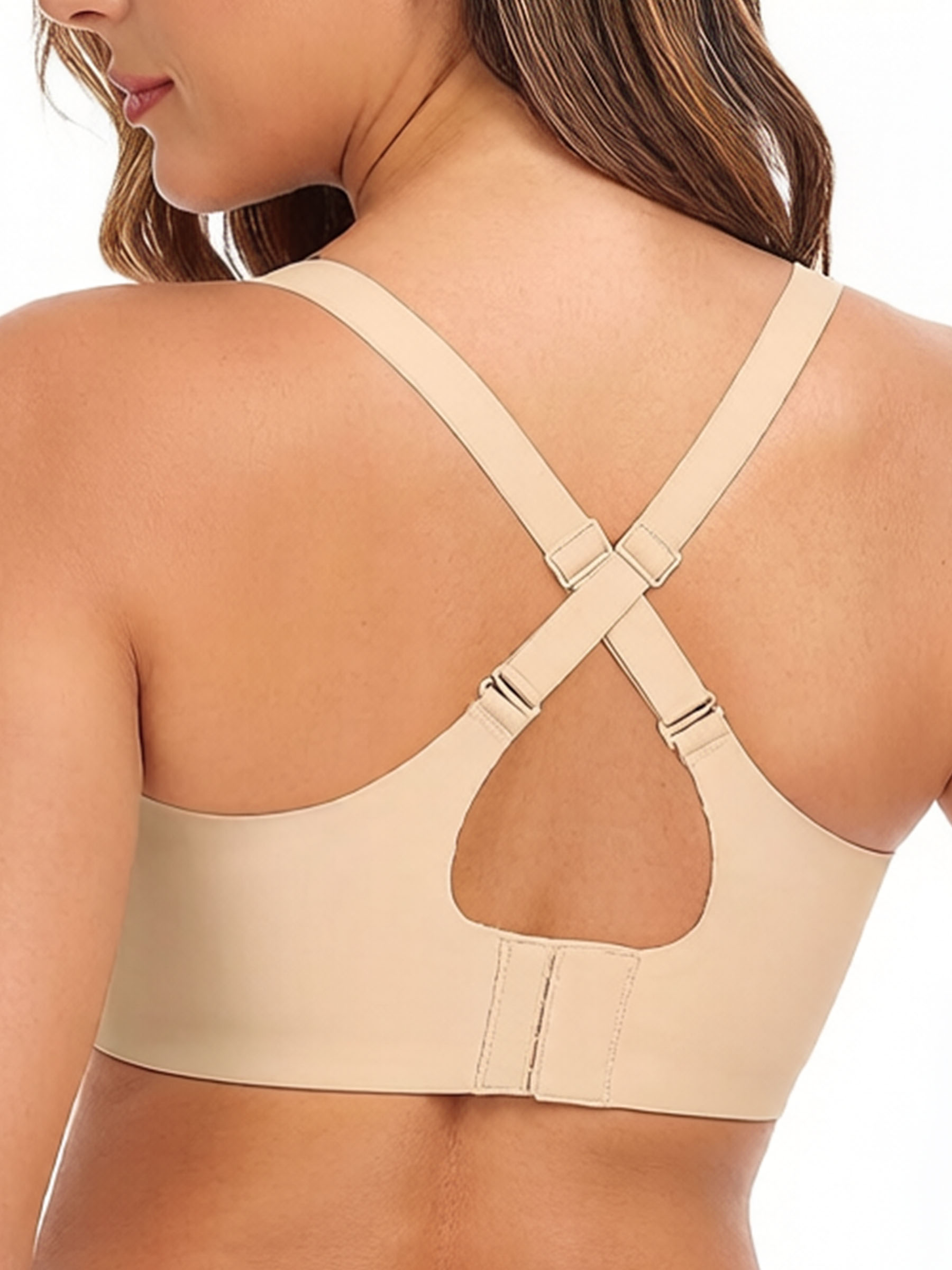 Wireless V-Neck Push Up Seamless Bra