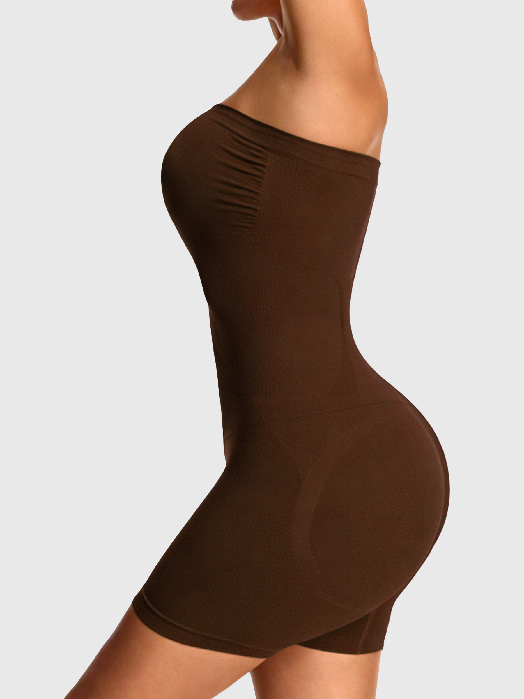 The Strapless Mid-Thigh Shaping Bodysuit