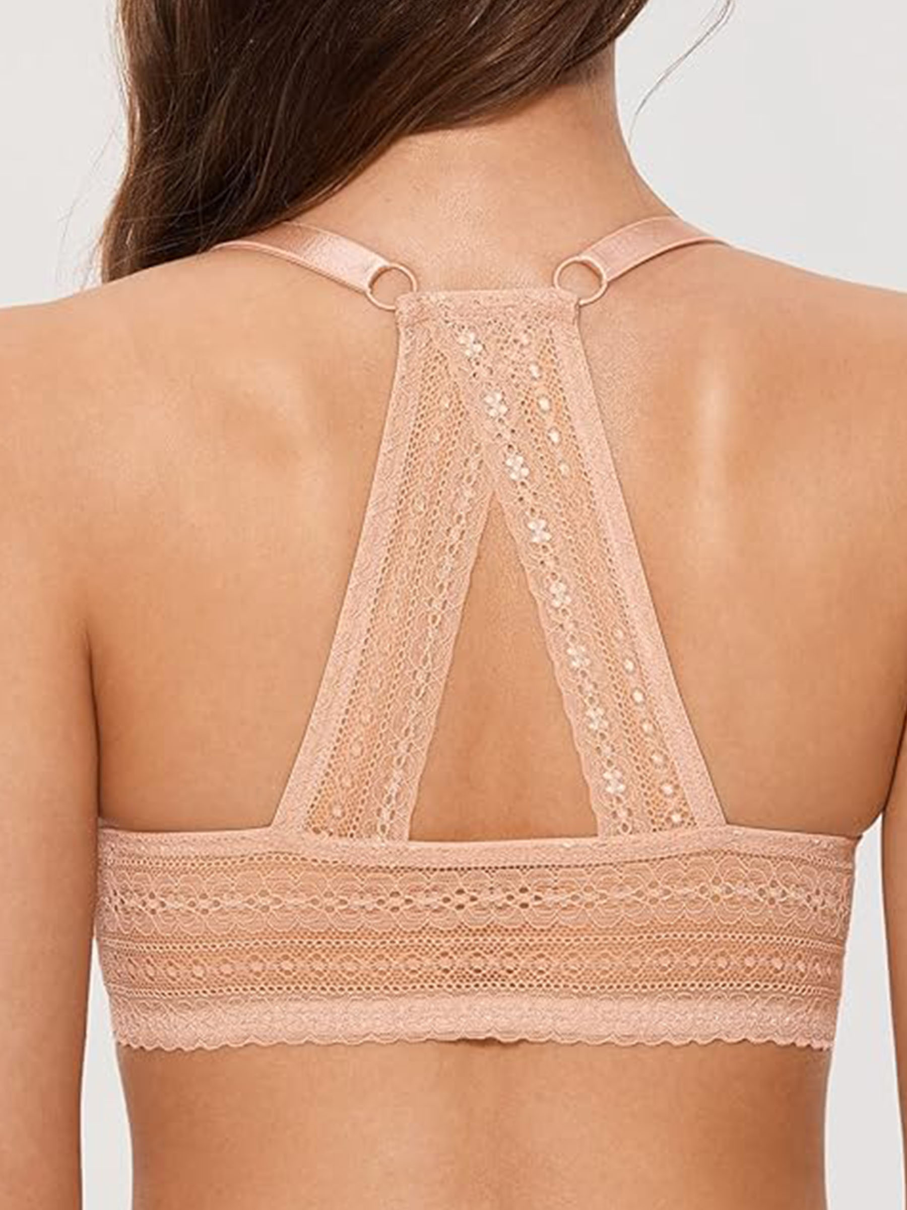 Lace Underwire Plunge Push Up Bra