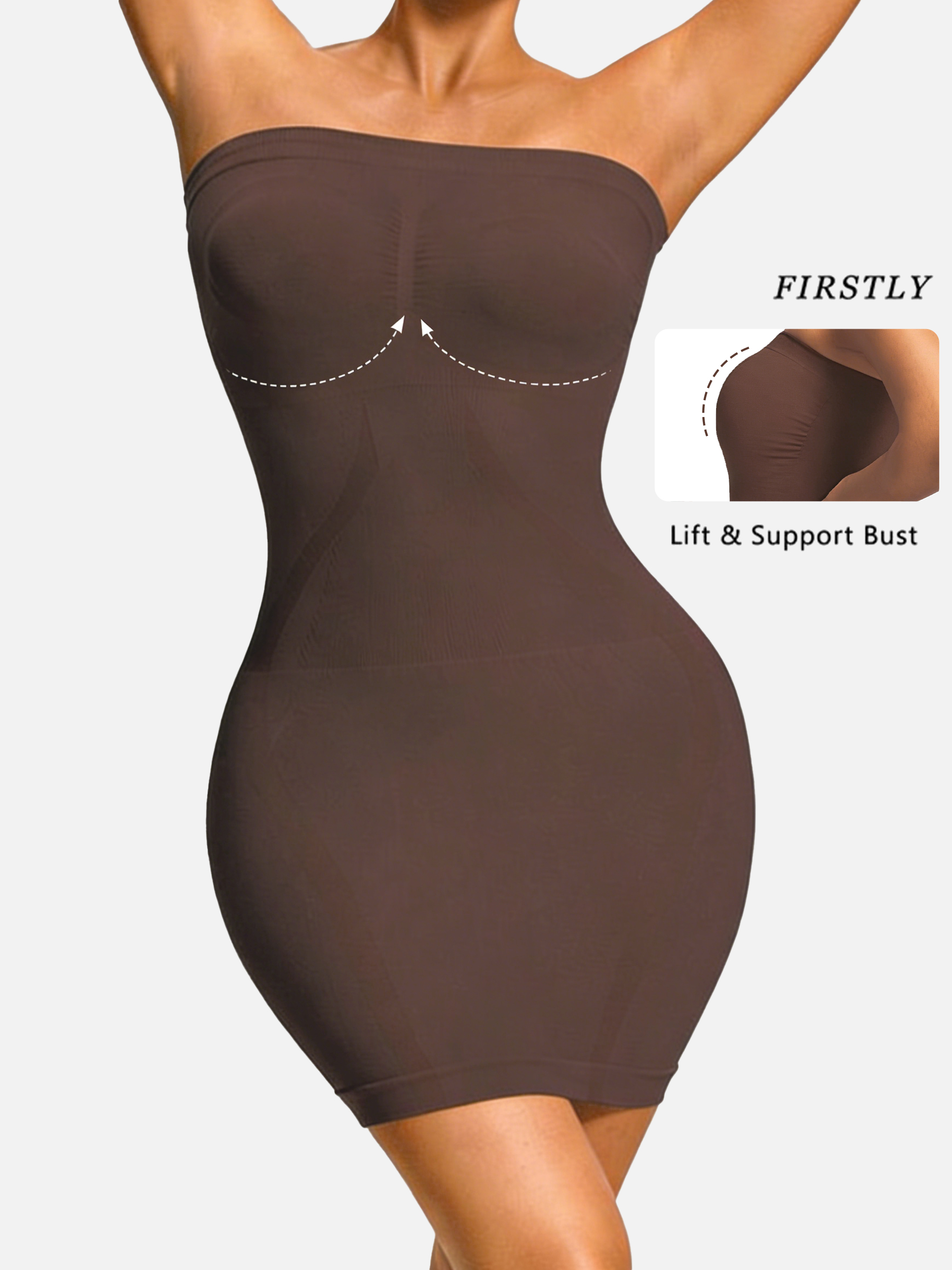 The Smoothing Strapless Shapewear Slip Dress