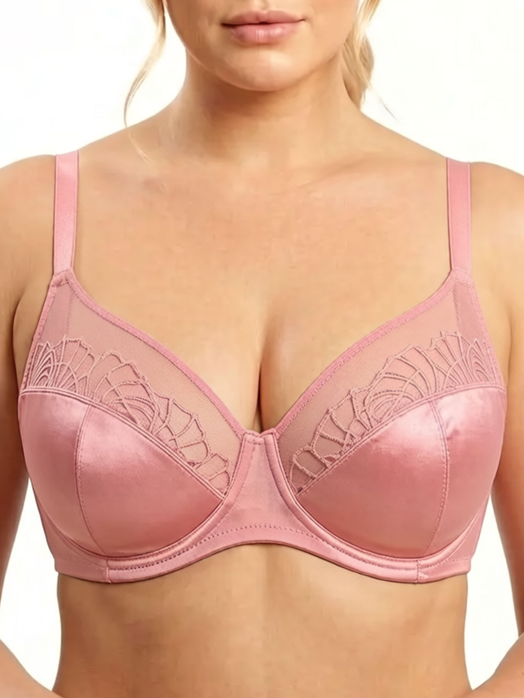 Full Coverage Unlined Underwire Wireless Minimizer Bra