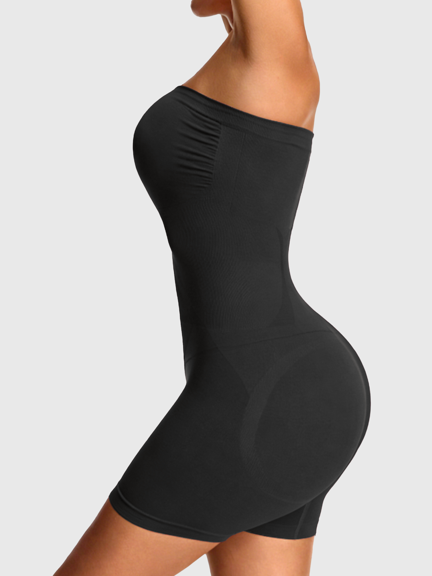 The Strapless Mid-Thigh Shaping Bodysuit