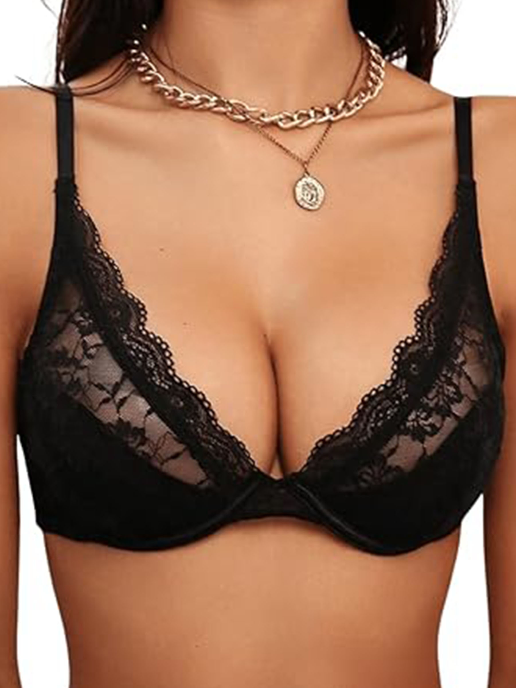 Sexy Spaghetti Strap Lace Bra