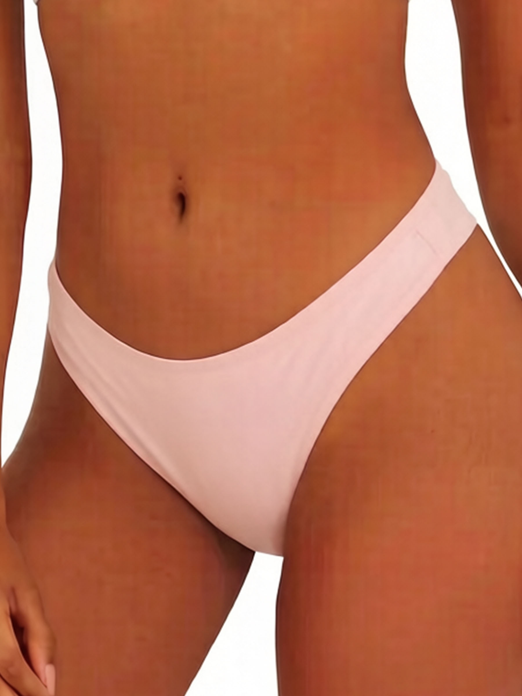 Low Rise Ribbed Cotton Thongs - Soft Breathable High-Cut Underwear