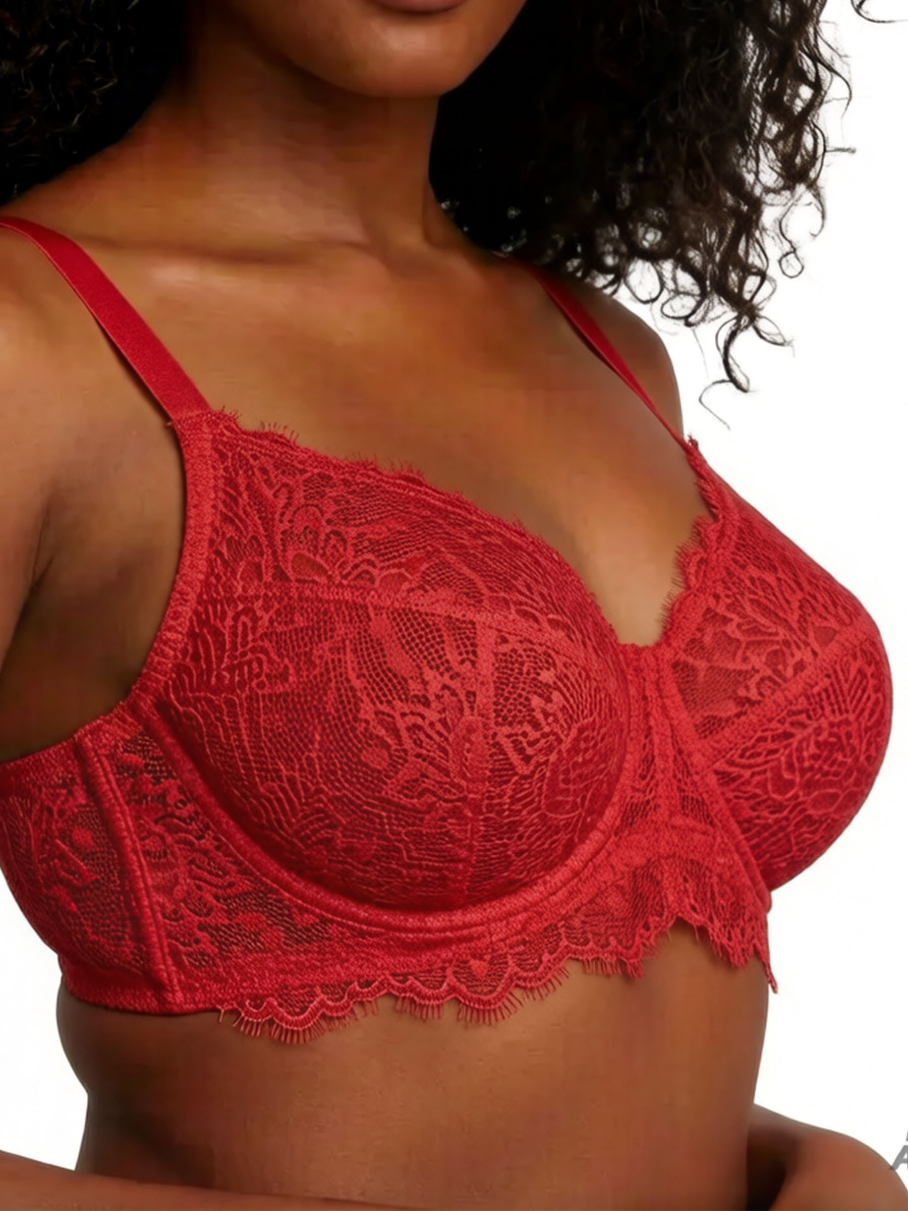 Full Coverage Unlined Underwire Lace U-back Bra