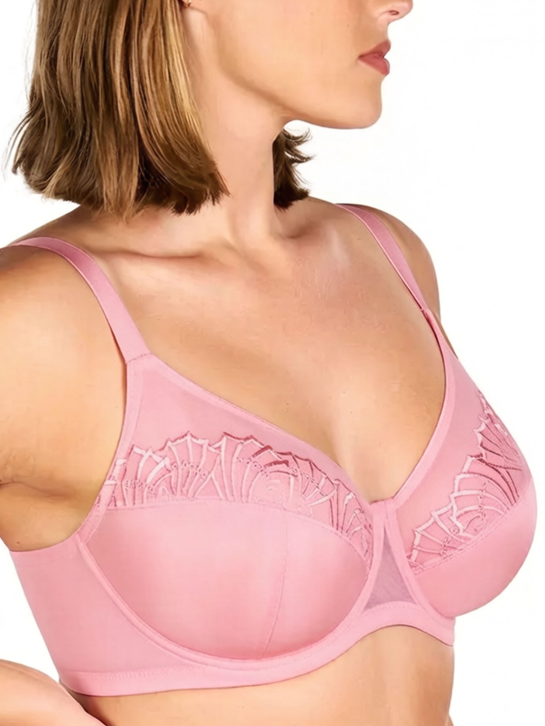 Full Coverage Unlined Underwire Wireless Minimizer Bra