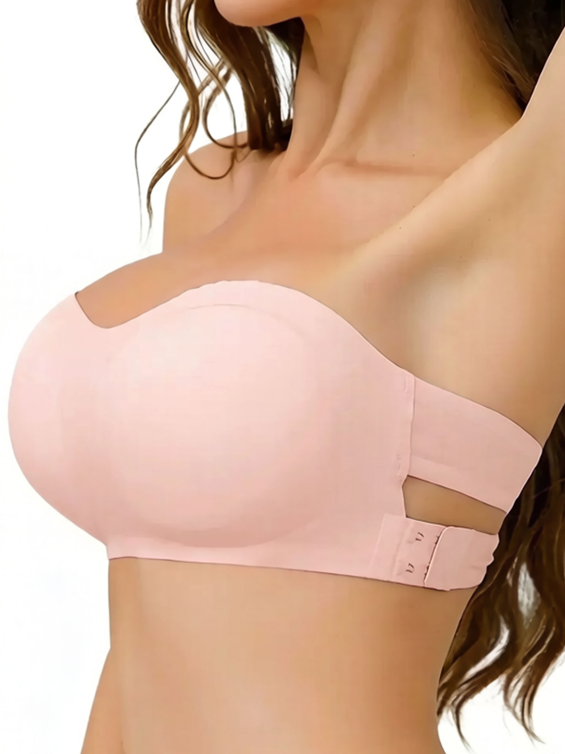 Wireless Strapless Push Up Bra with Side Buckle