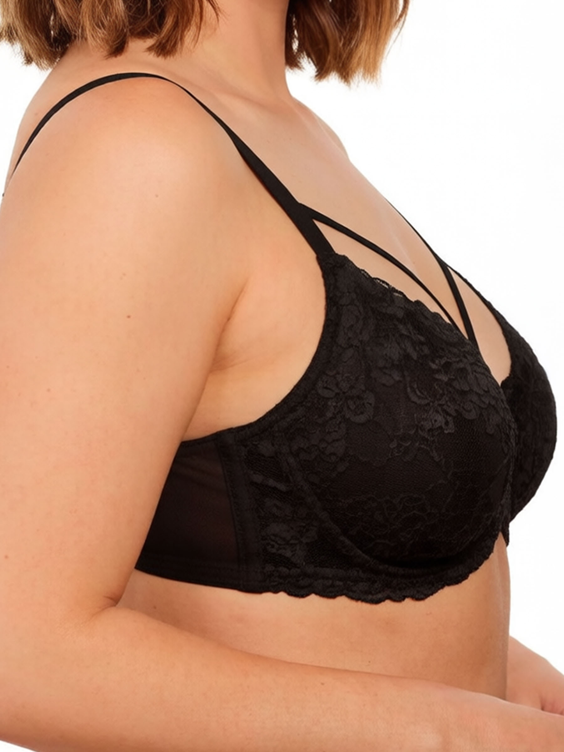 Unlined Lace Full Coverage Underwire Bra