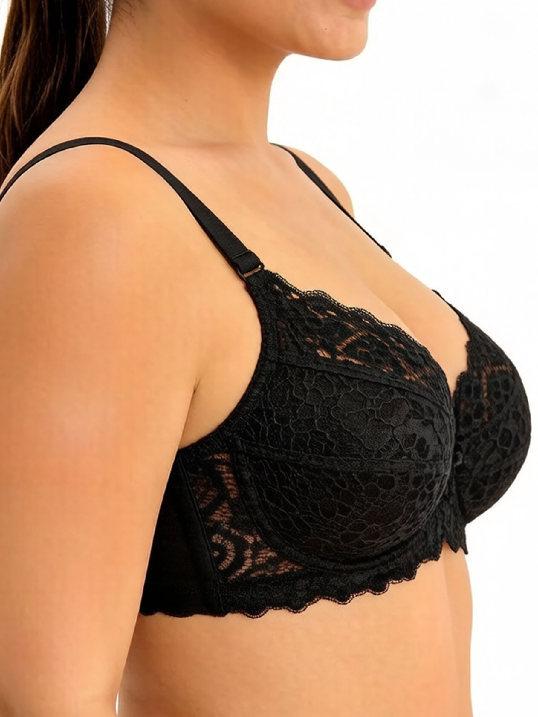Floral Lace Unlined Full Coverage Bra