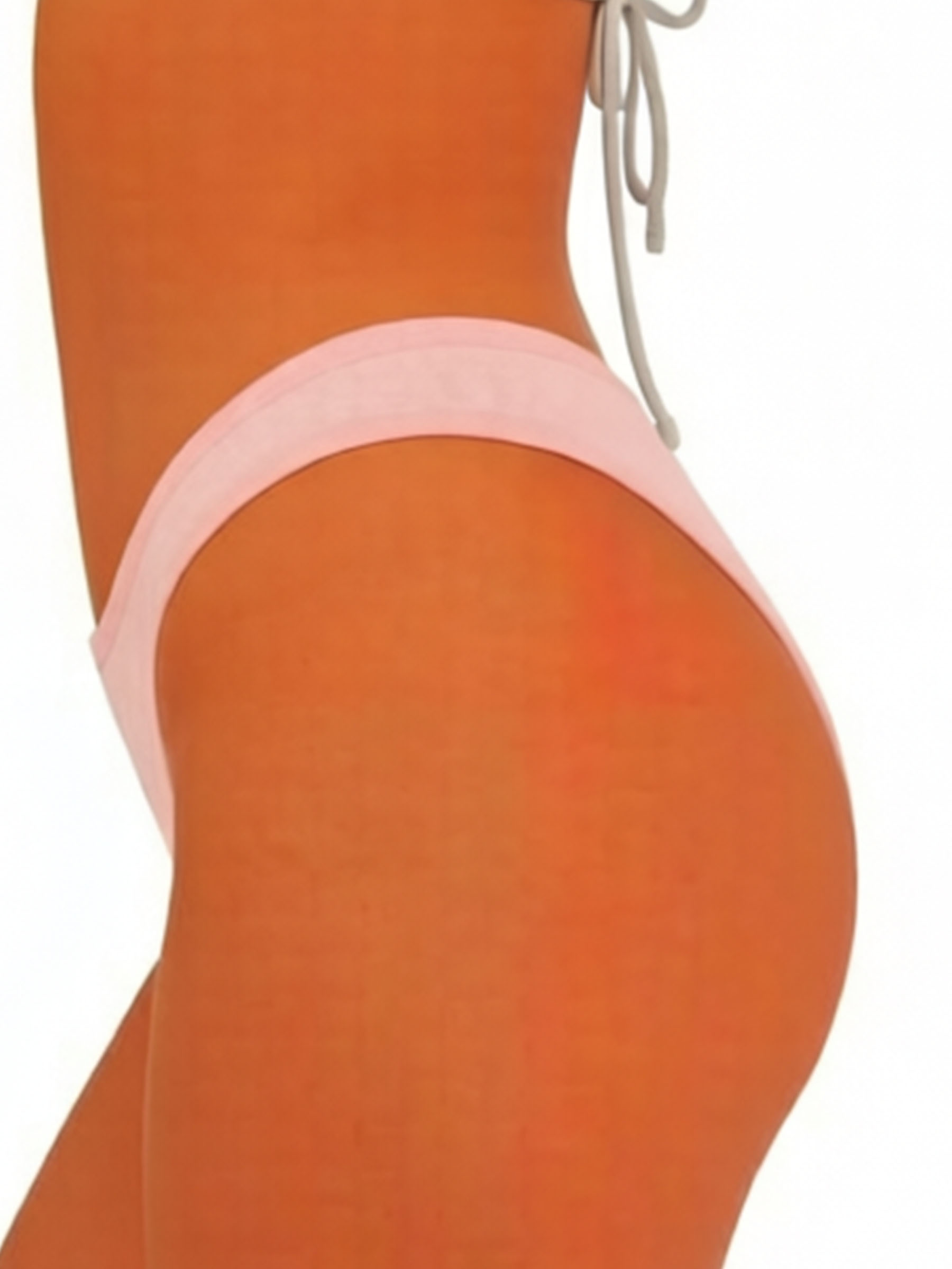 Low Rise Ribbed Cotton Thongs - Soft Breathable High-Cut Underwear