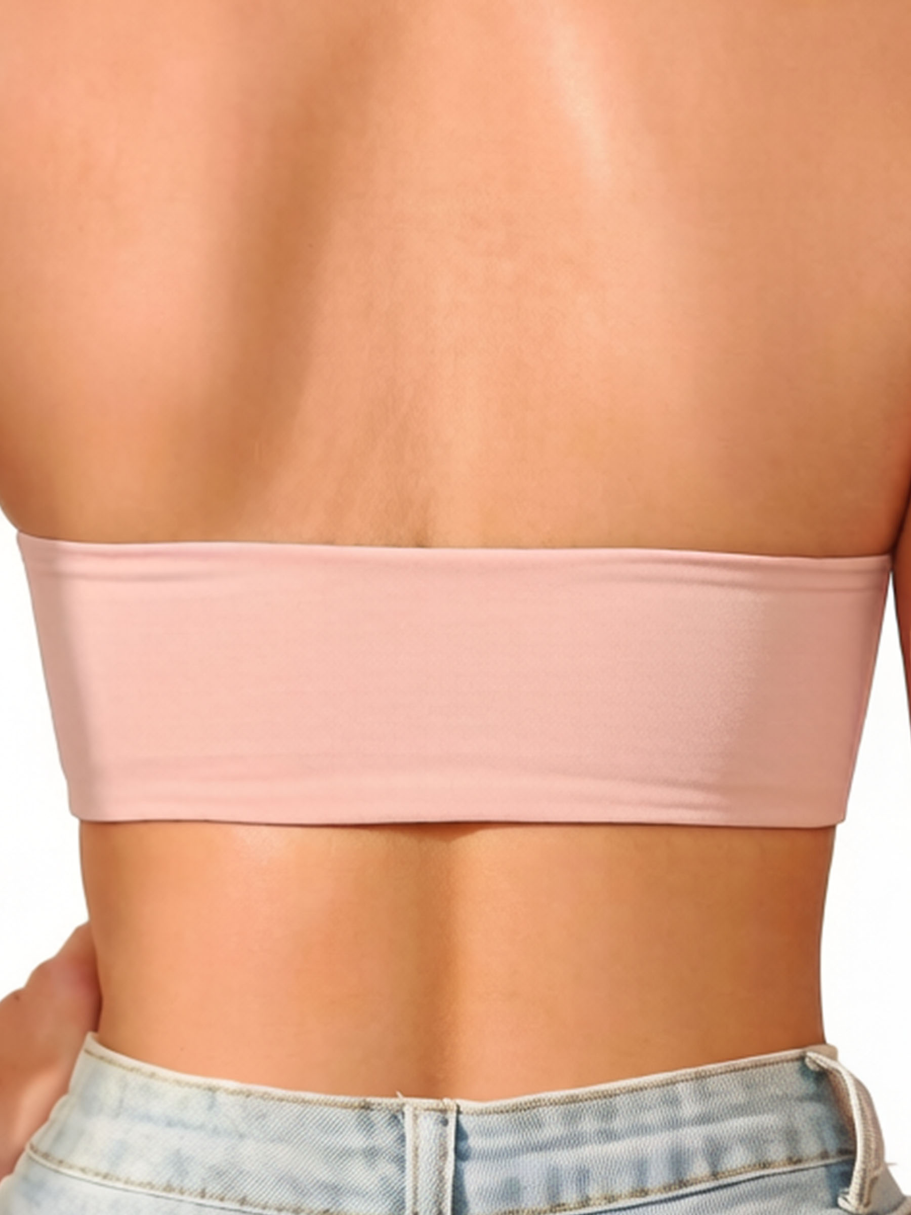 Front Buckle Strapless Wireless Bandeau Bra