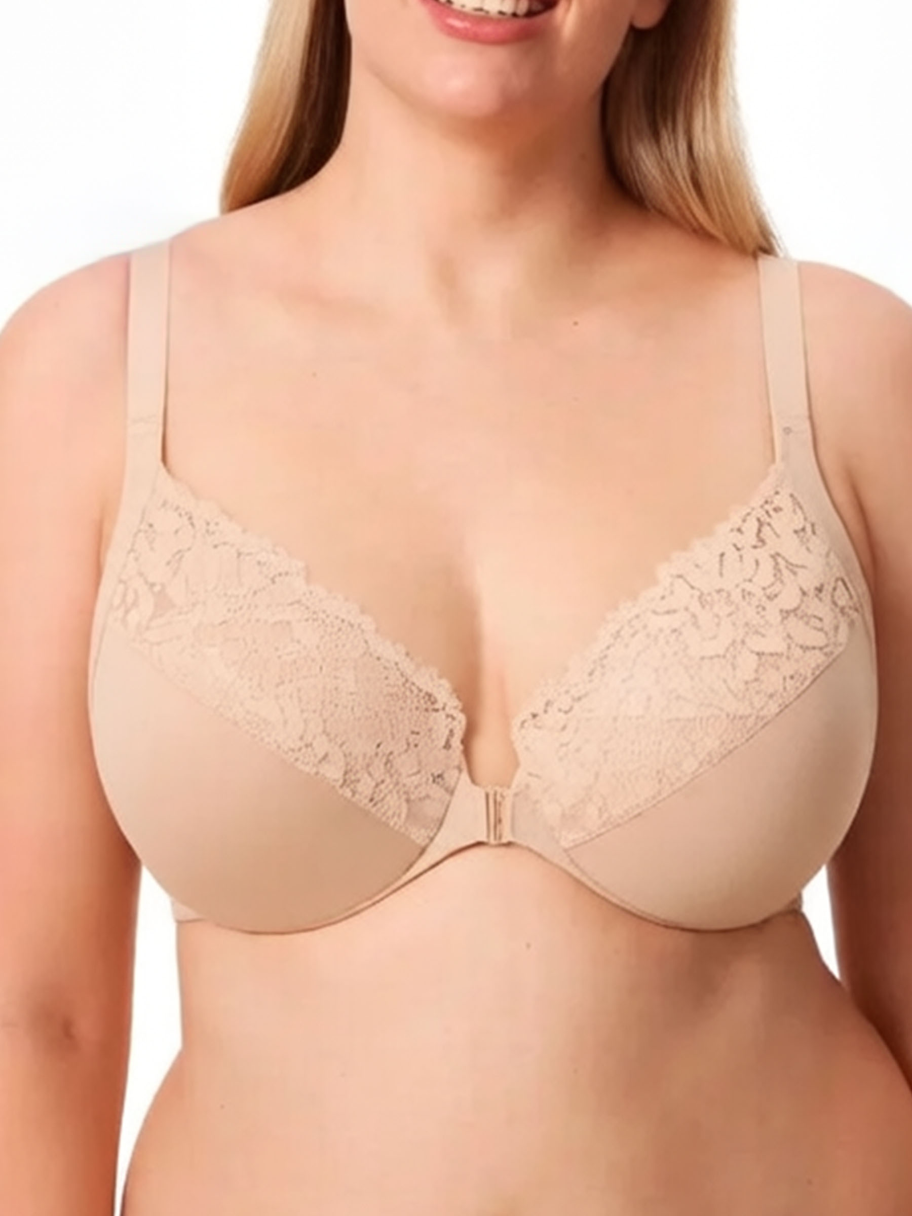 Front Closure Lace Full Coverage Underwire Bra
