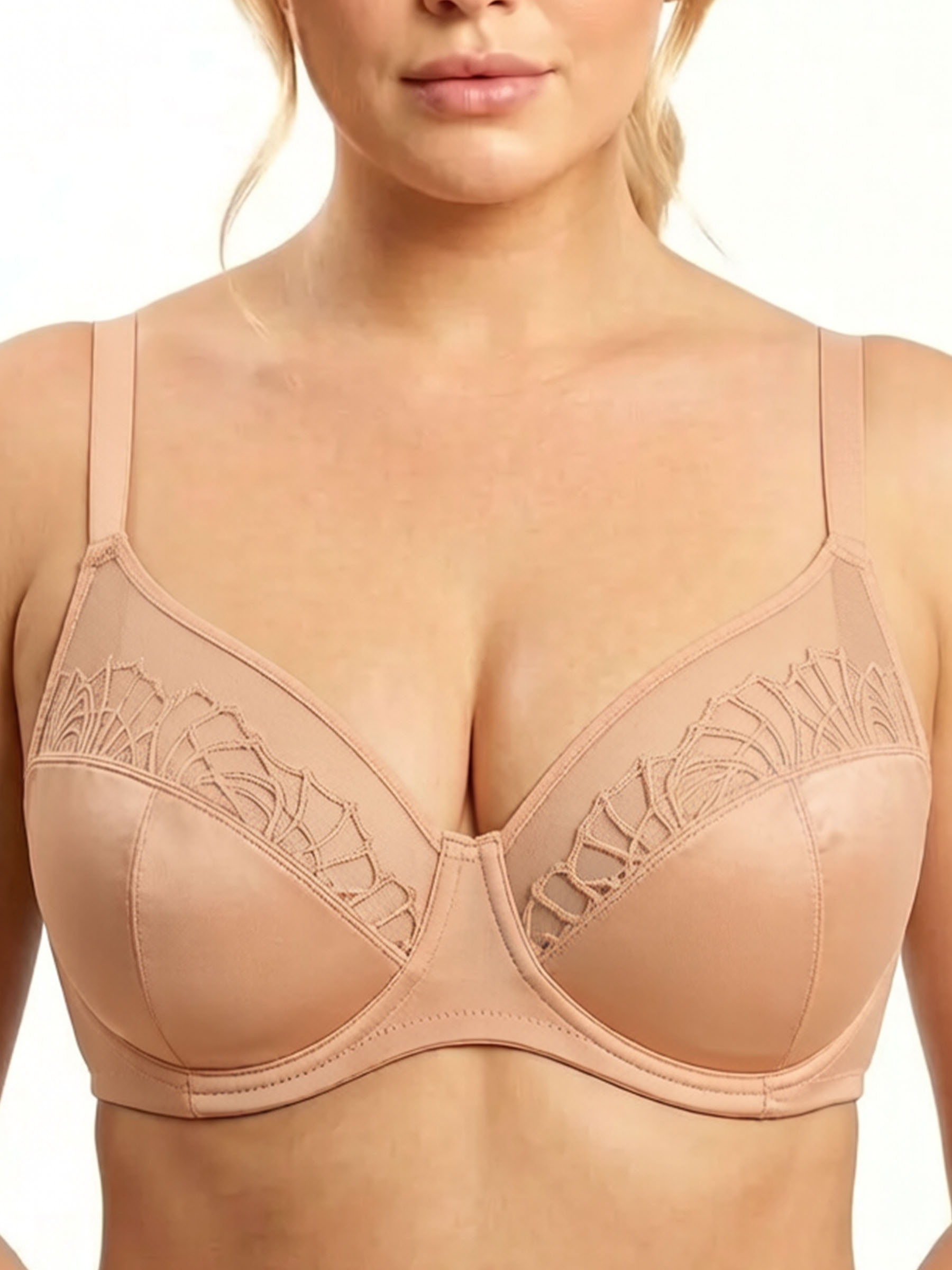 Full Coverage Unlined Underwire Wireless Minimizer Bra