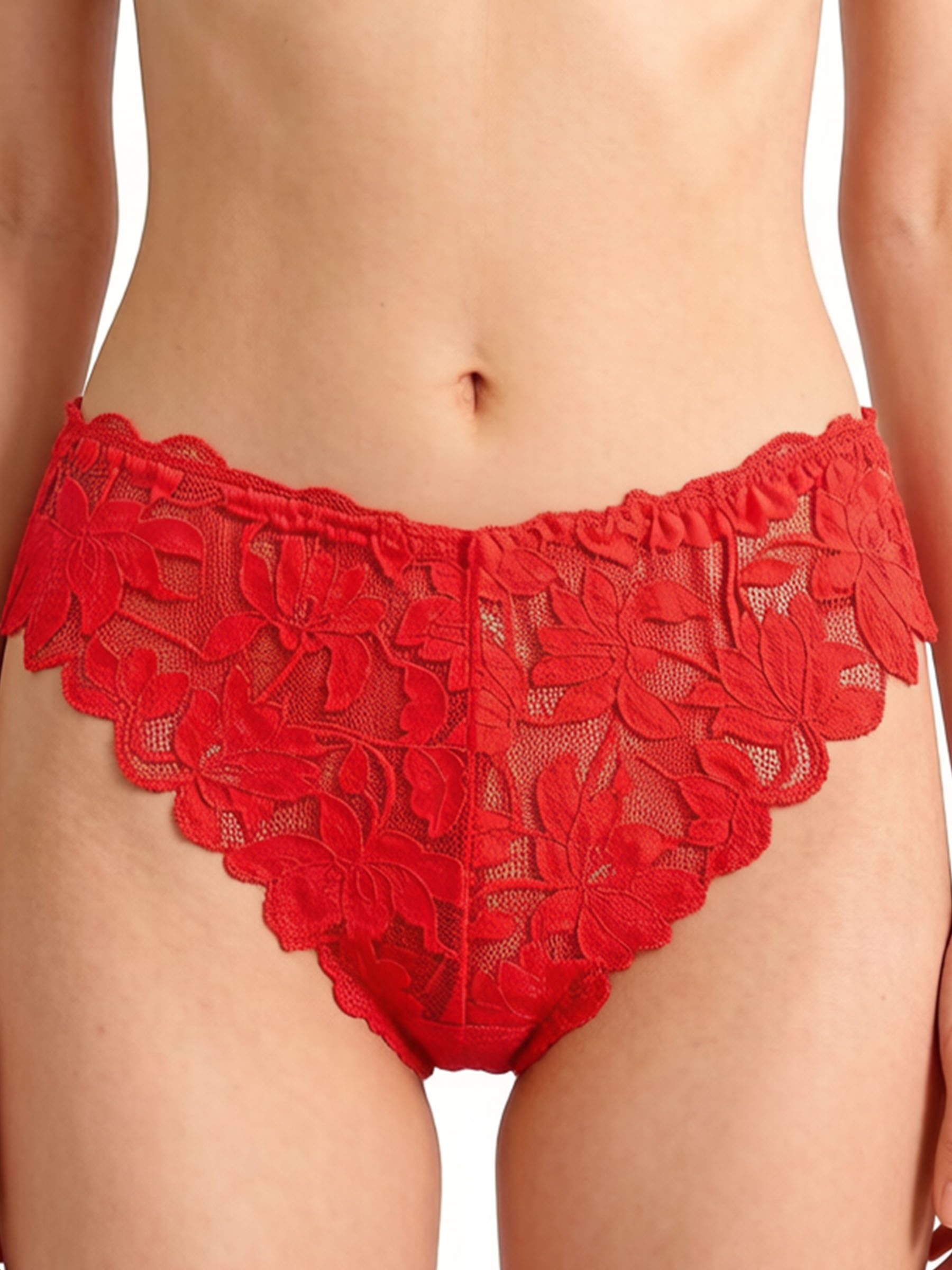 Floral Lace Hollow-Out Briefs - Sexy Sheer Breathable Underwear