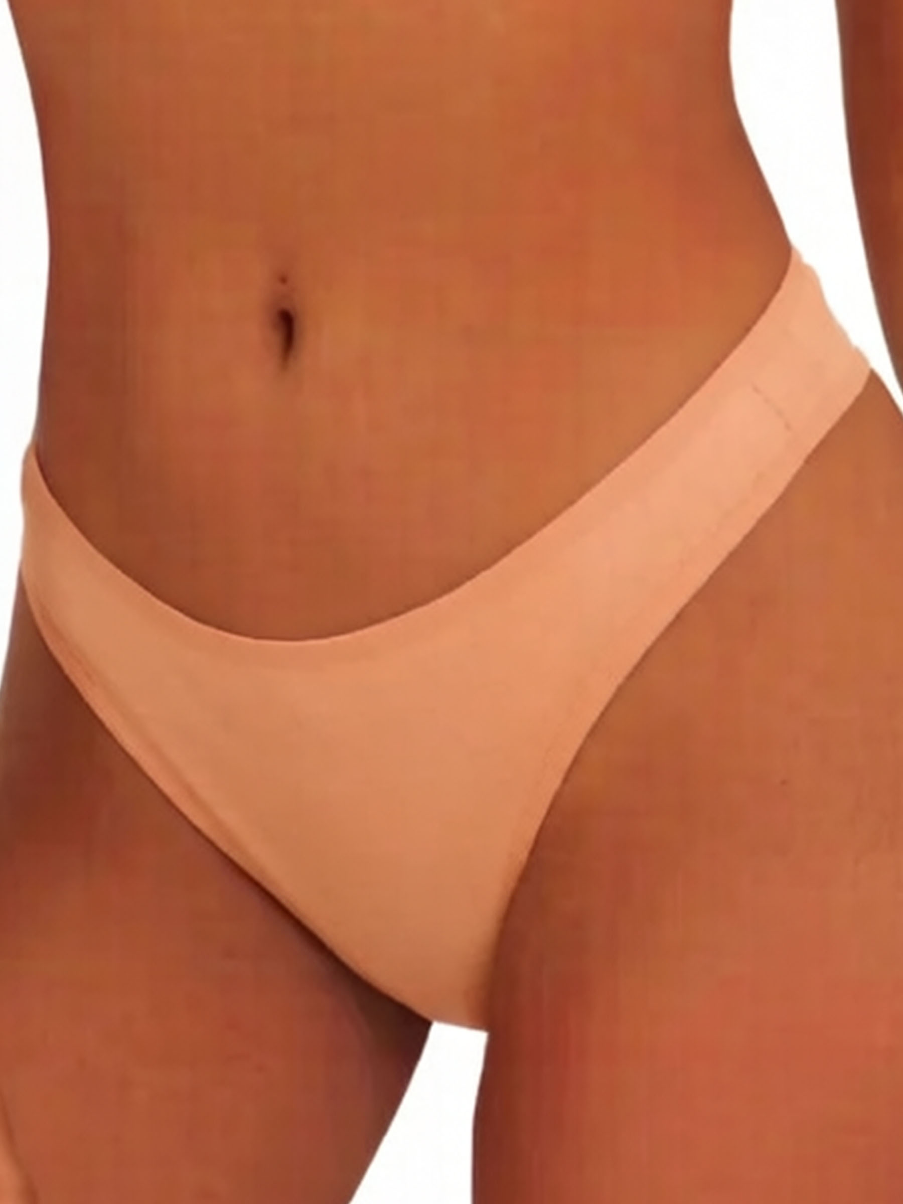 Low Rise Ribbed Cotton Thongs - Soft Breathable High-Cut Underwear