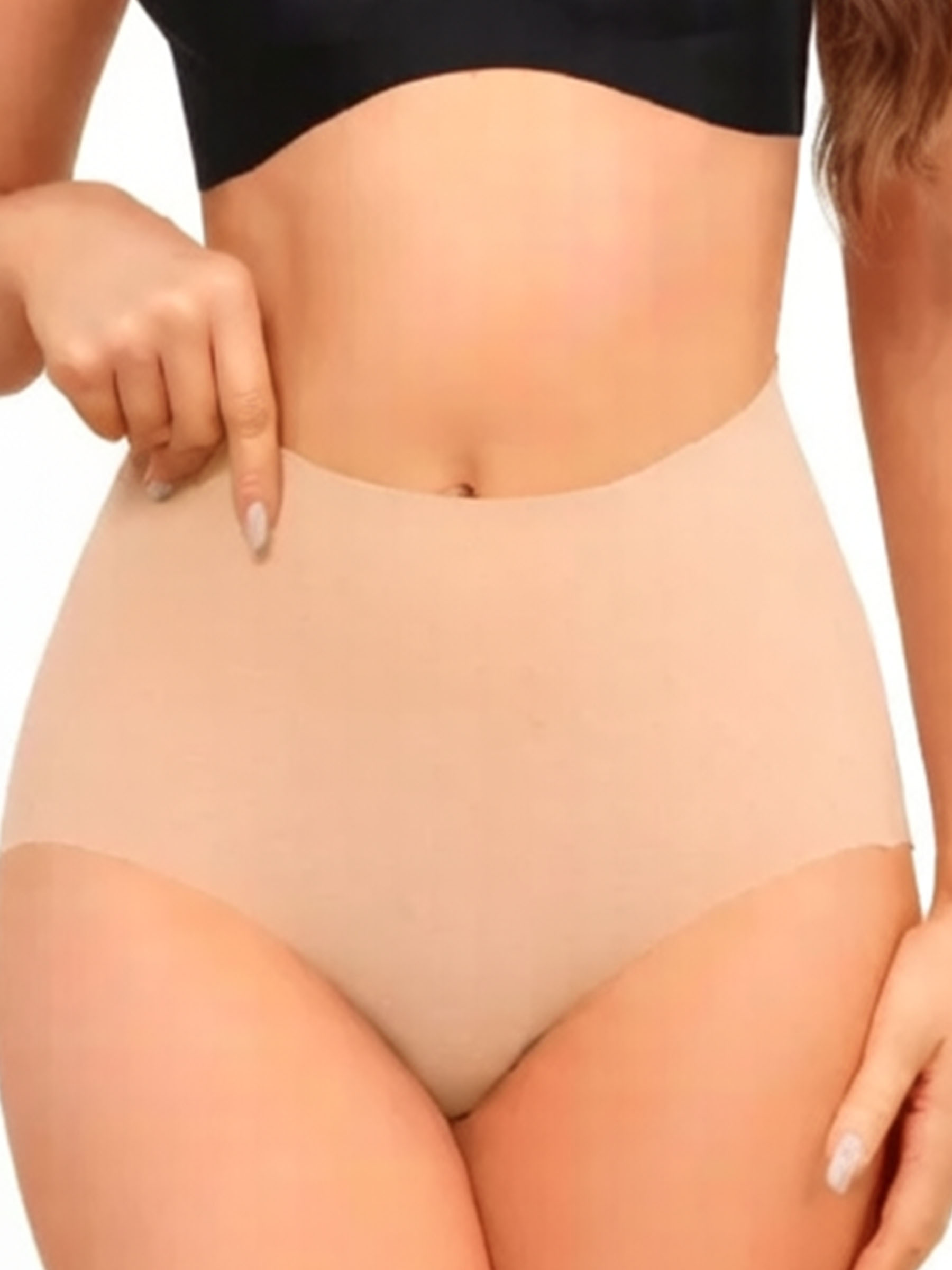 Seamless High Waist Tummy Control Briefs - 3D Butt Lifting Shapewear