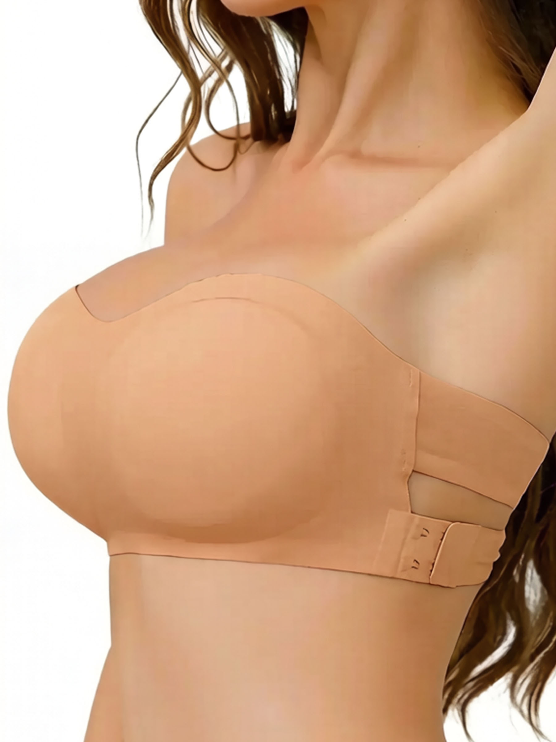 Wireless Strapless Push Up Bra with Side Buckle