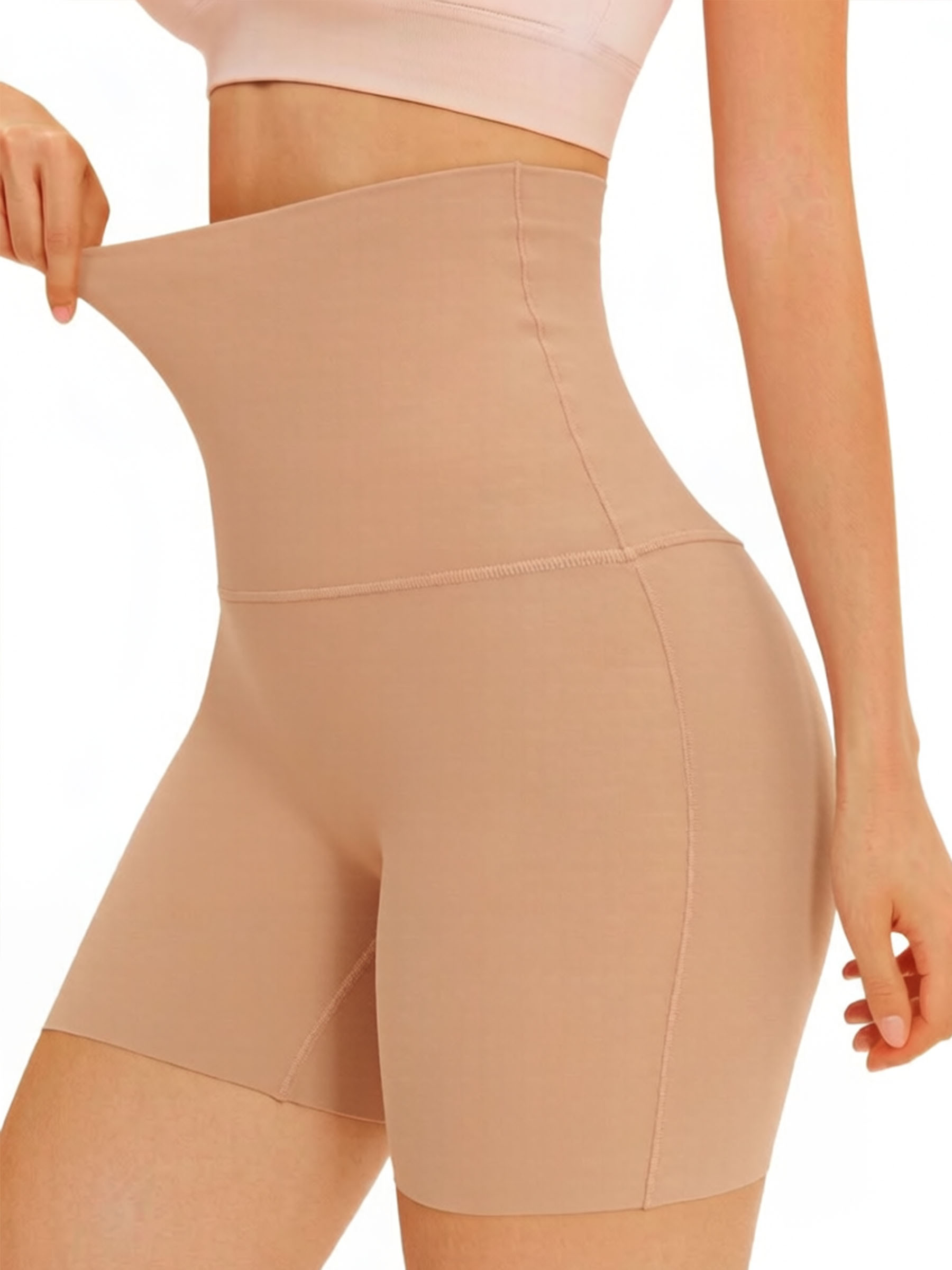 High Waisted Seamless Boyshort Shapewear - Tummy Slimming Full Coverage Underwear
