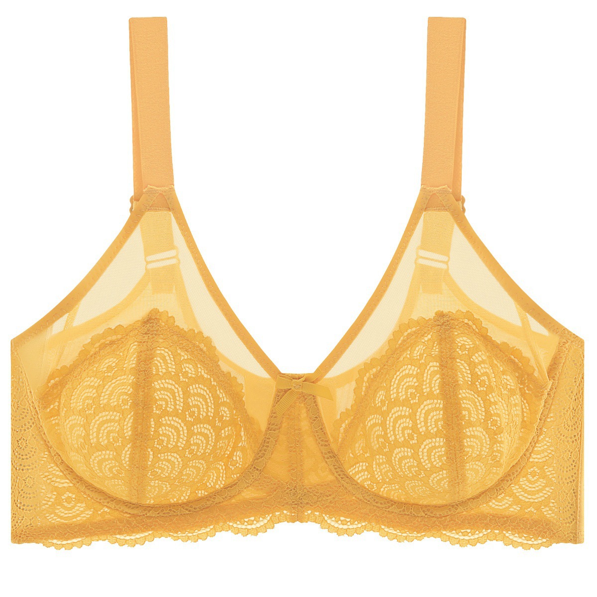French Lace Underwire Bra with Full Coverage & Side Support