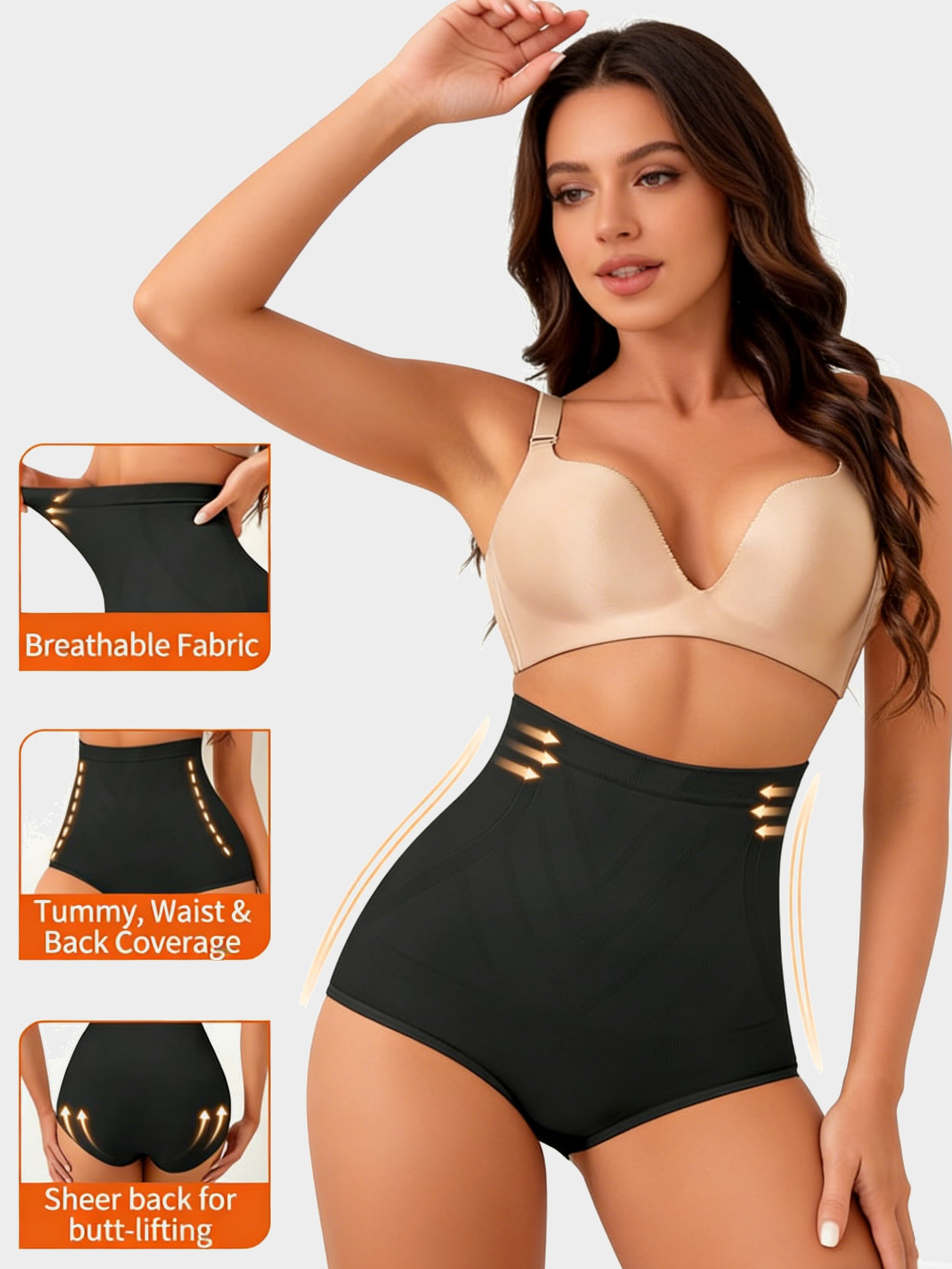 High-Waist 3-in-1 Tummy Control Mid-Thigh Shaper Panty