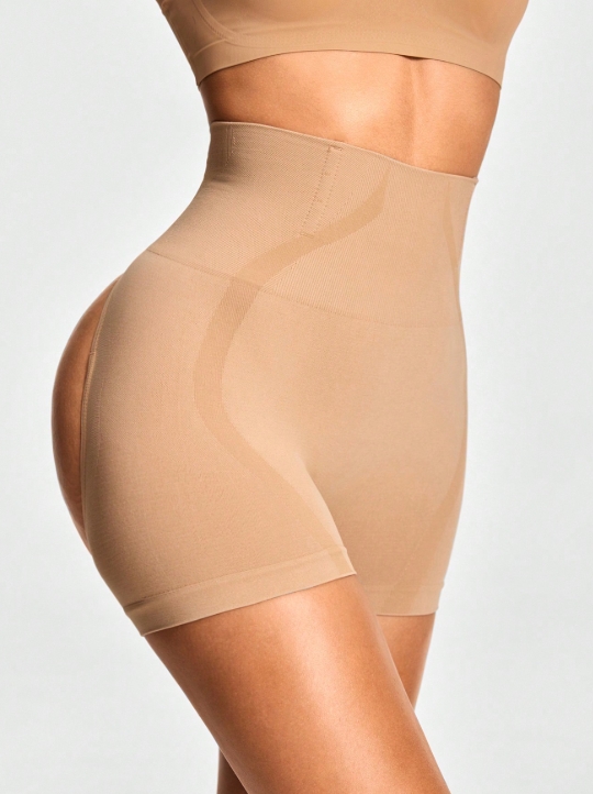 Seamless Cut-Out Butt-Lift Mid-Thigh Shaper Shorts
